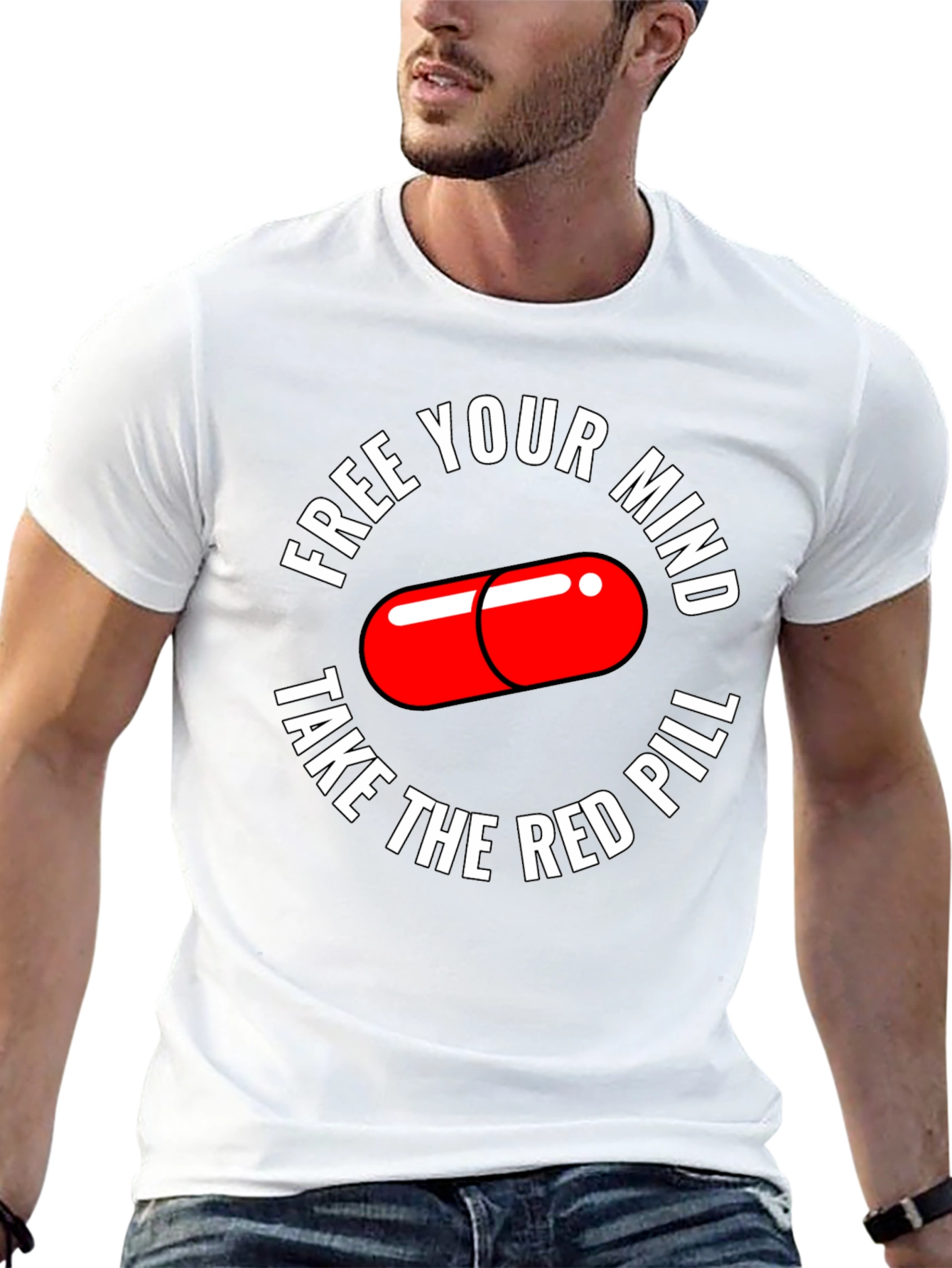Free Your Mind T-Shirt Red Pill Design
