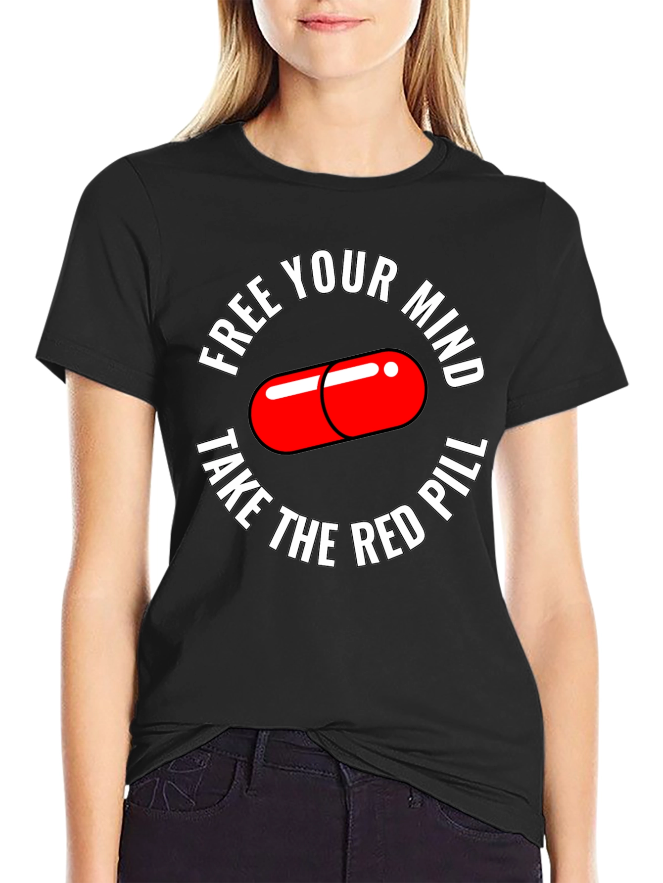 Free Your Mind T-Shirt Red Pill Design
