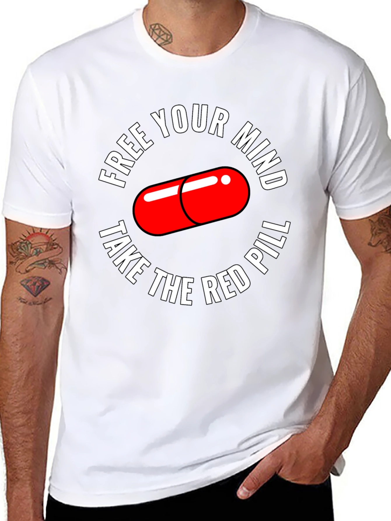 Free Your Mind T-Shirt Red Pill Design