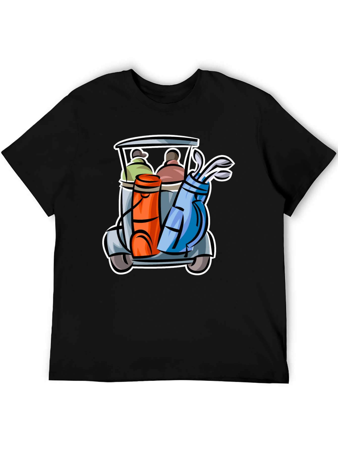 Golf Cart Graphic Tee - Fun Golfing T-Shirt