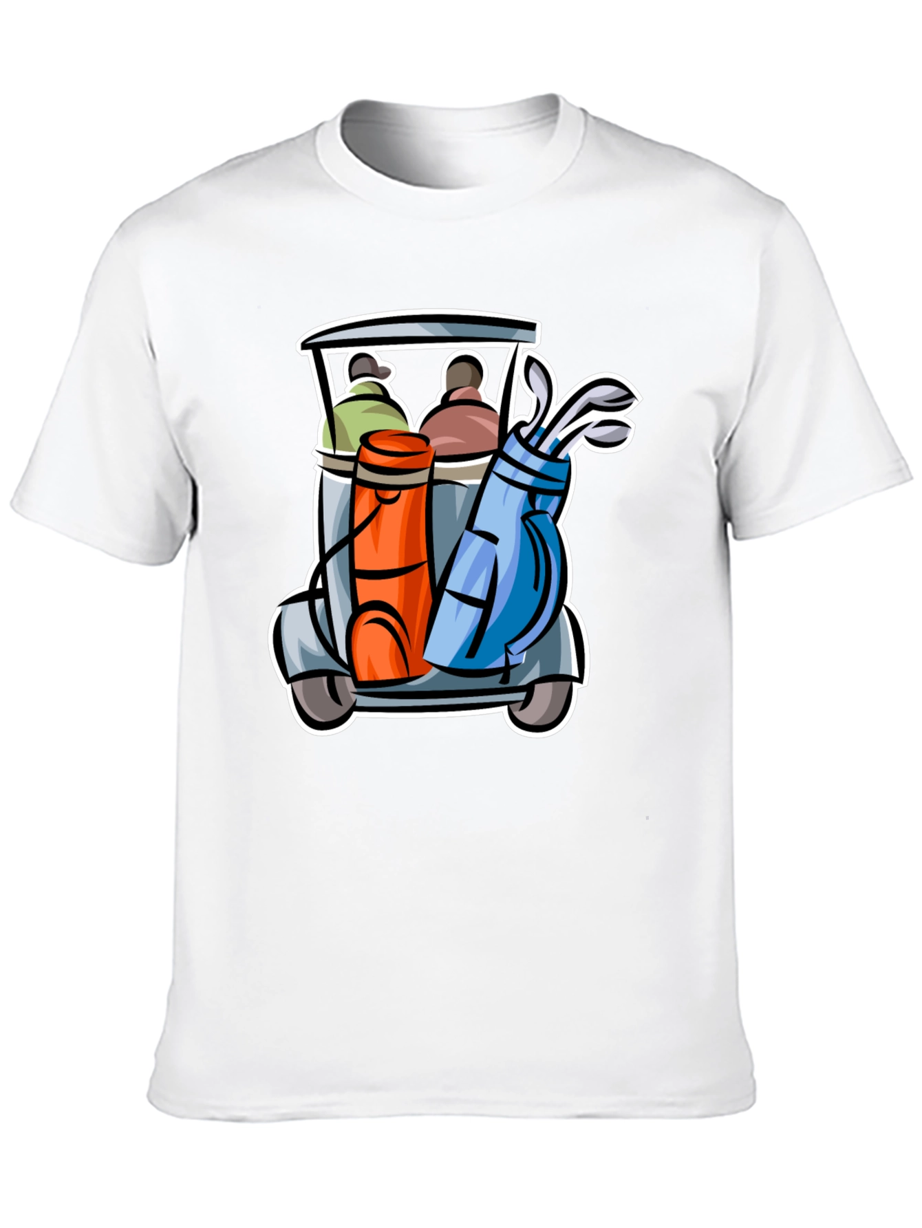 Golf Cart Graphic Tee - Fun Golfing T-Shirt