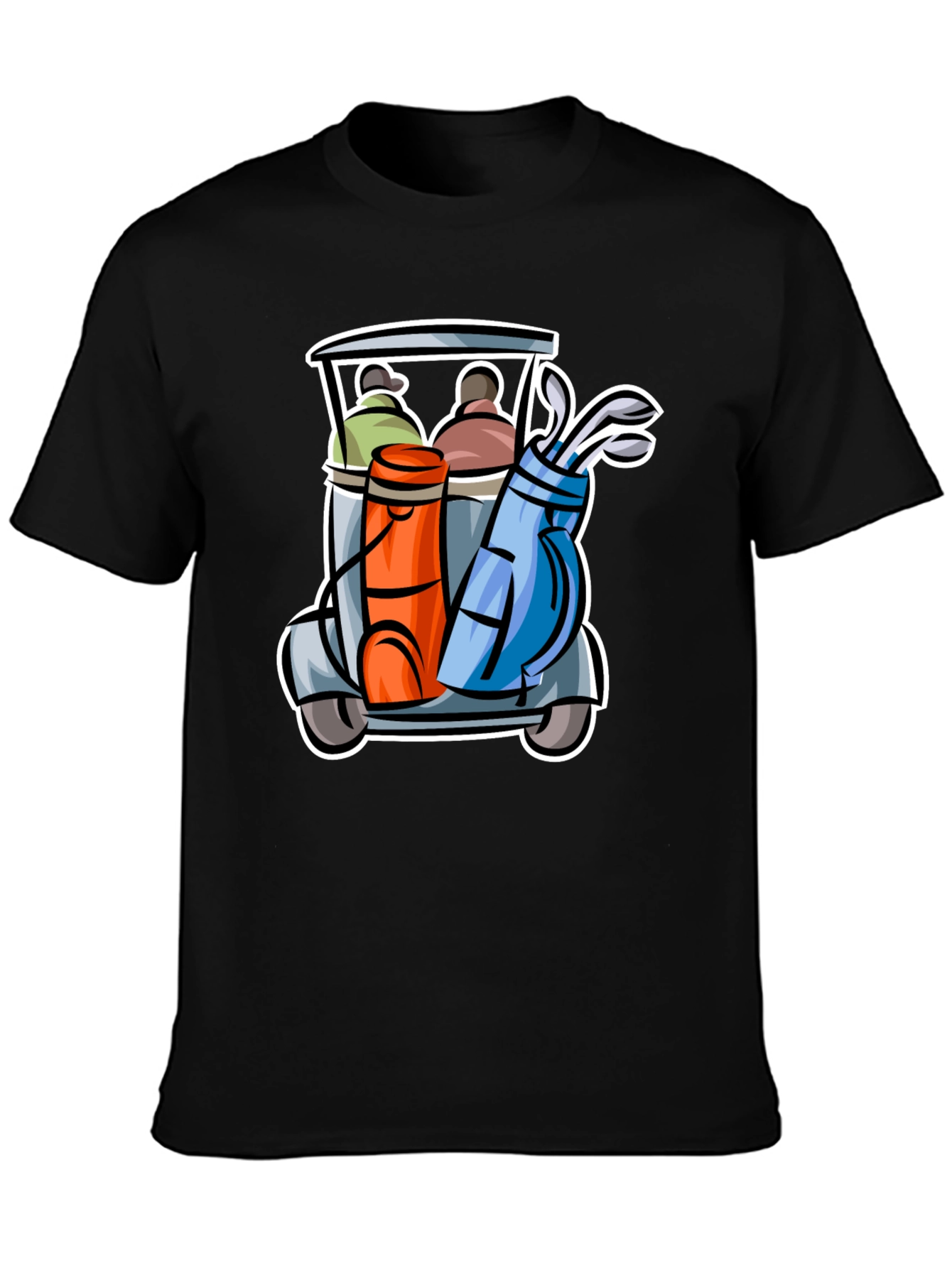 Golf Cart Graphic Tee - Fun Golfing T-Shirt