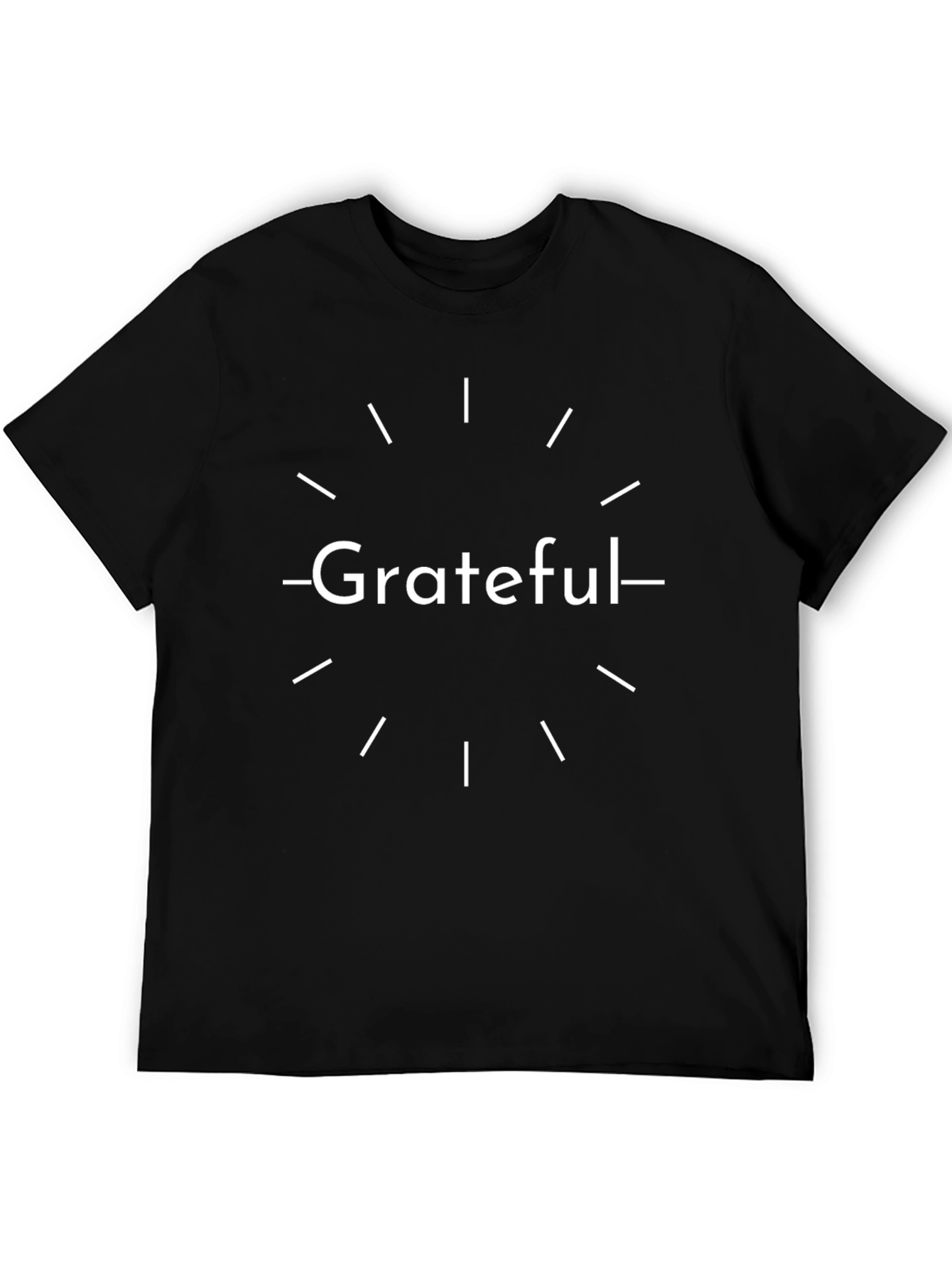 Grateful Graphic Tee - Black Casual T-Shirt