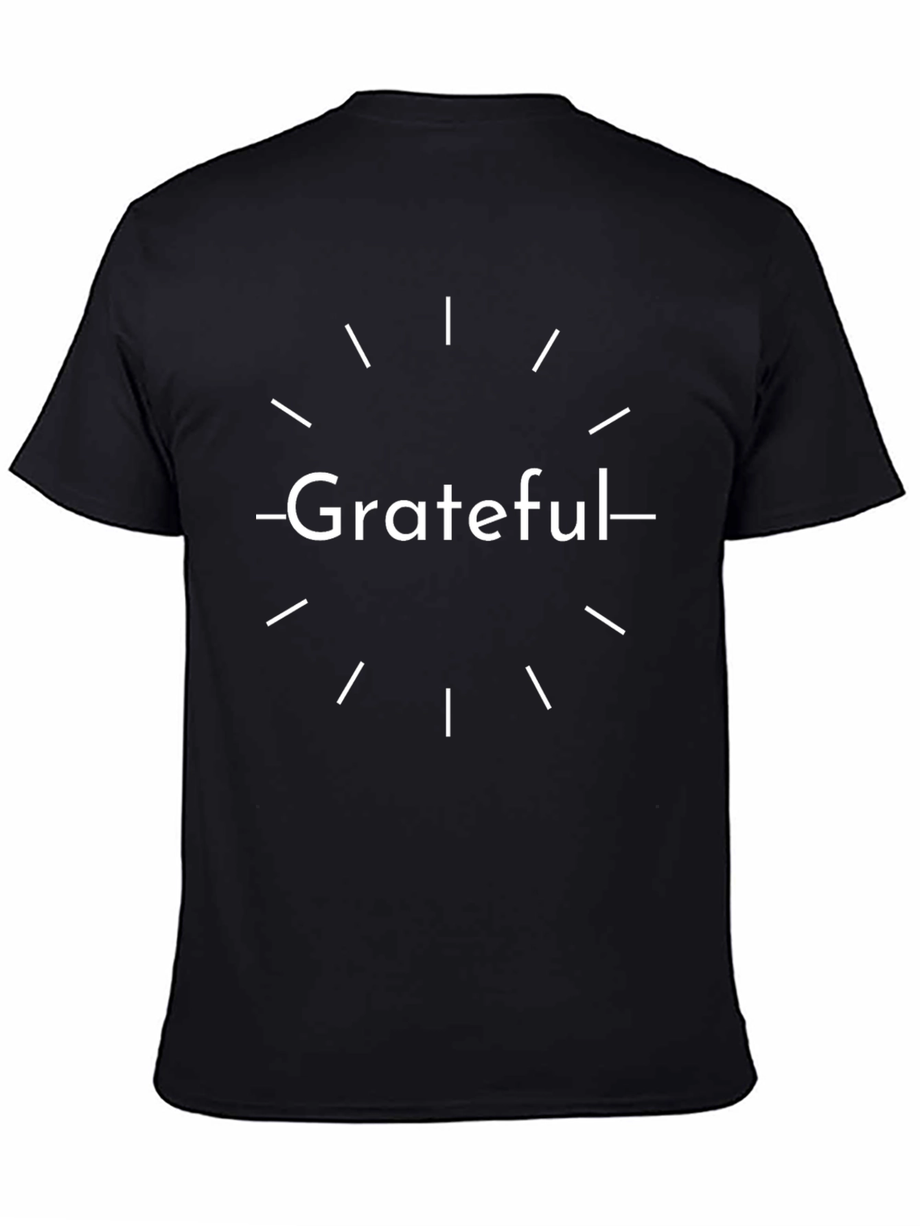 Grateful Graphic Tee - Black Casual T-Shirt