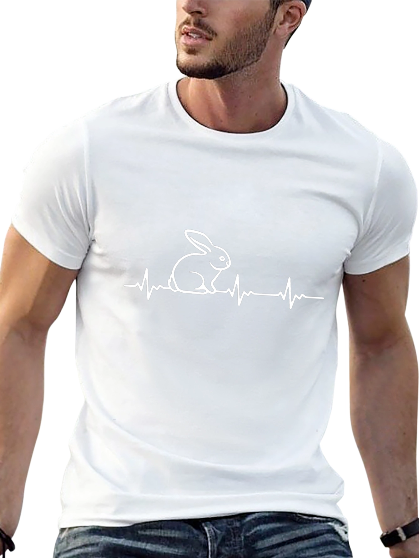 Rabbit Heartbeat T-Shirt - Cute Animal Tee