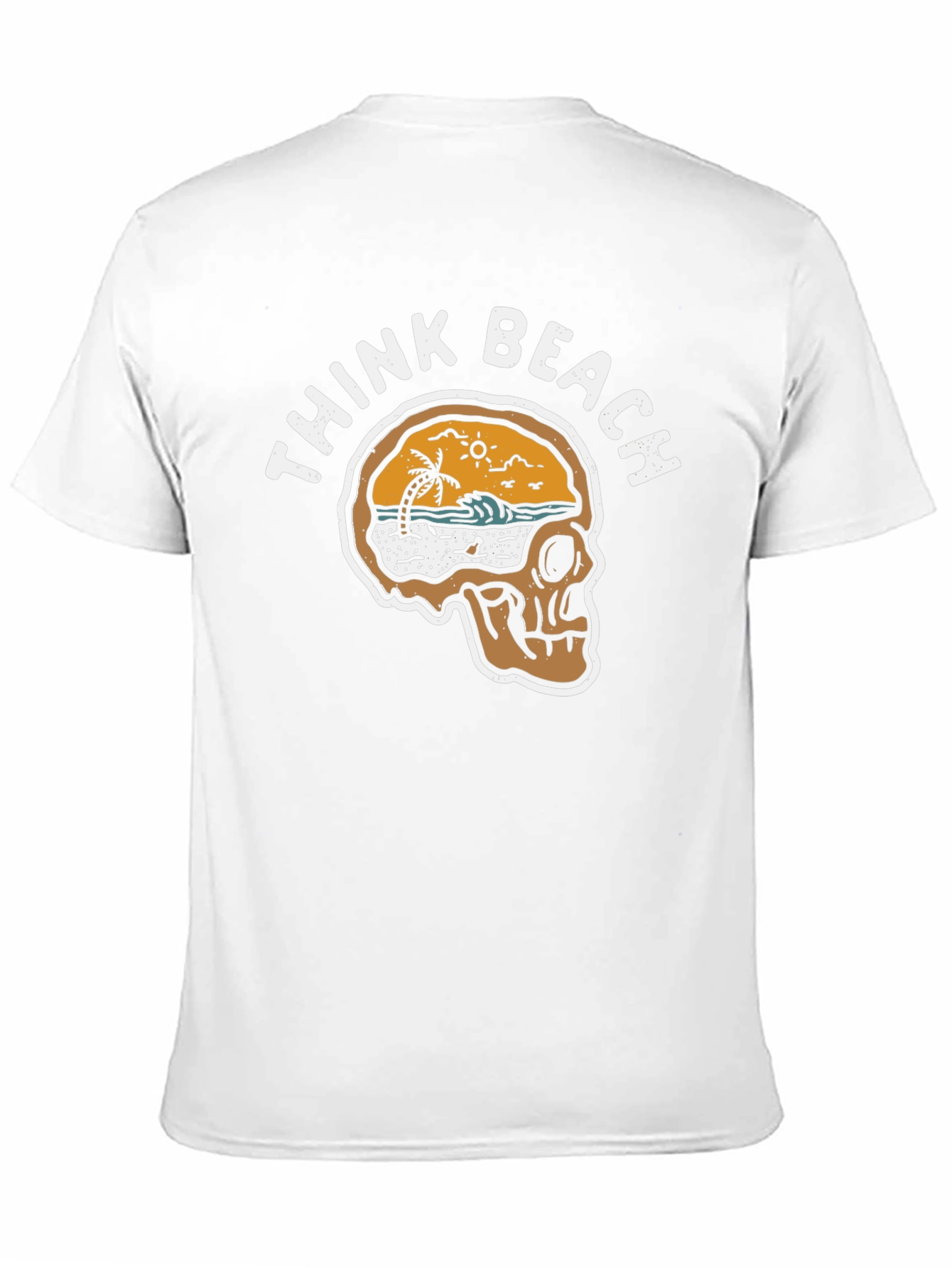 Think Beach Skull Graphic T-Shirt - Black