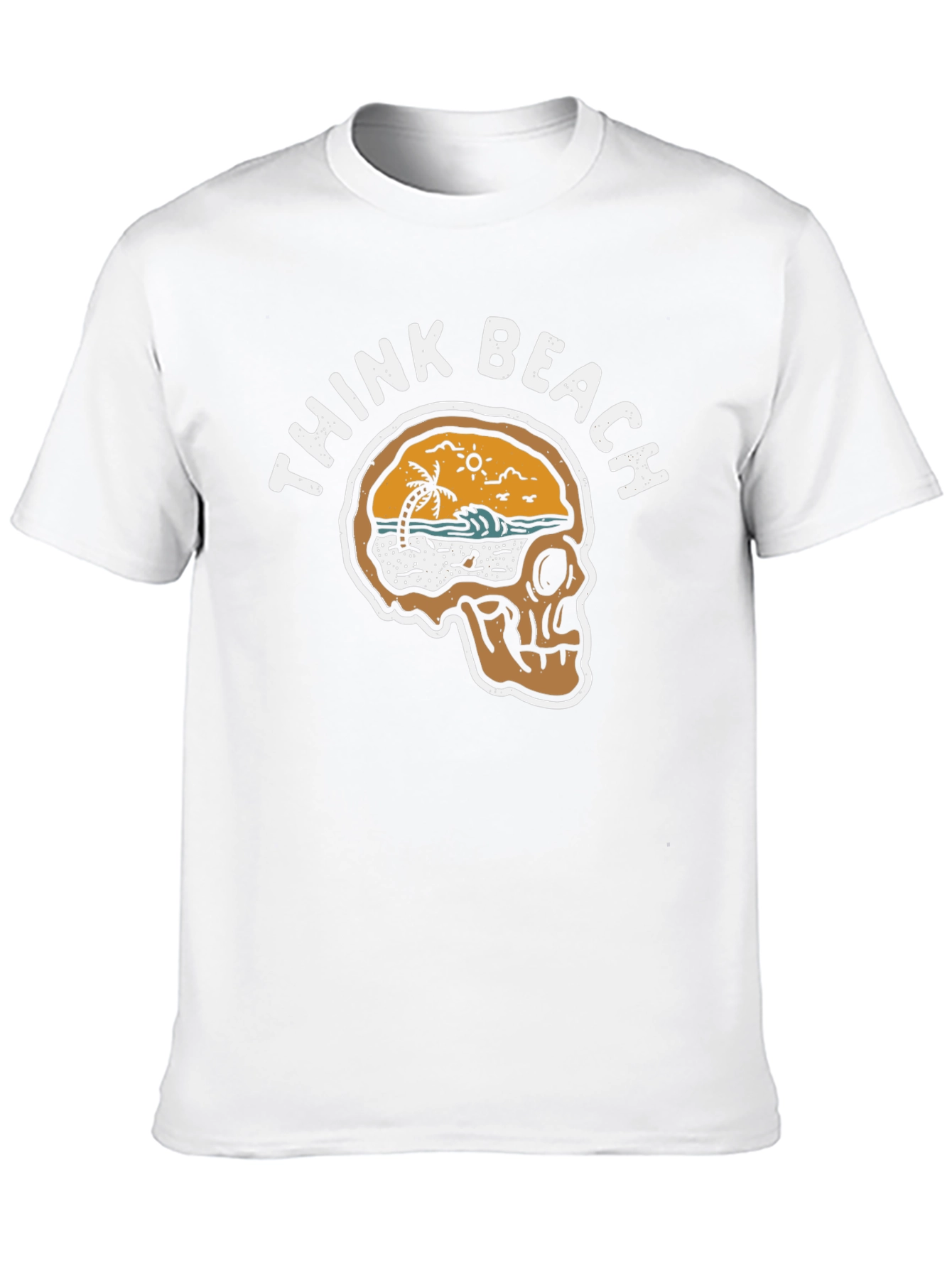 Think Beach Skull Graphic T-Shirt - Black