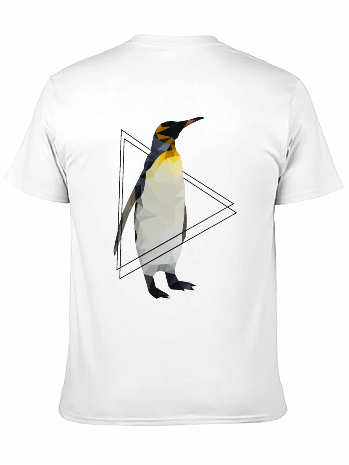 Geometric Penguin Graphic Tee - Cool Black T-Shirt