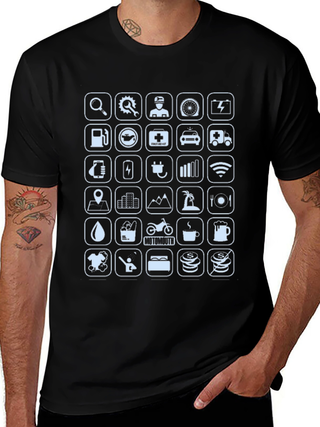 Icon Graphic Print Crew Neck T-Shirt