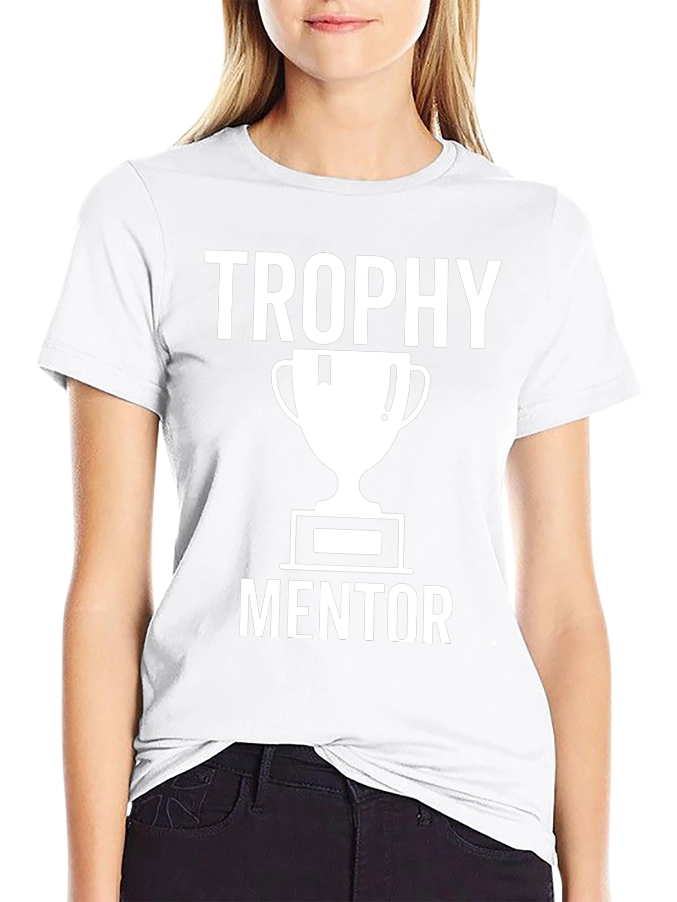 Trophy Mentor Graphic Tee - Black Cotton T-Shirt