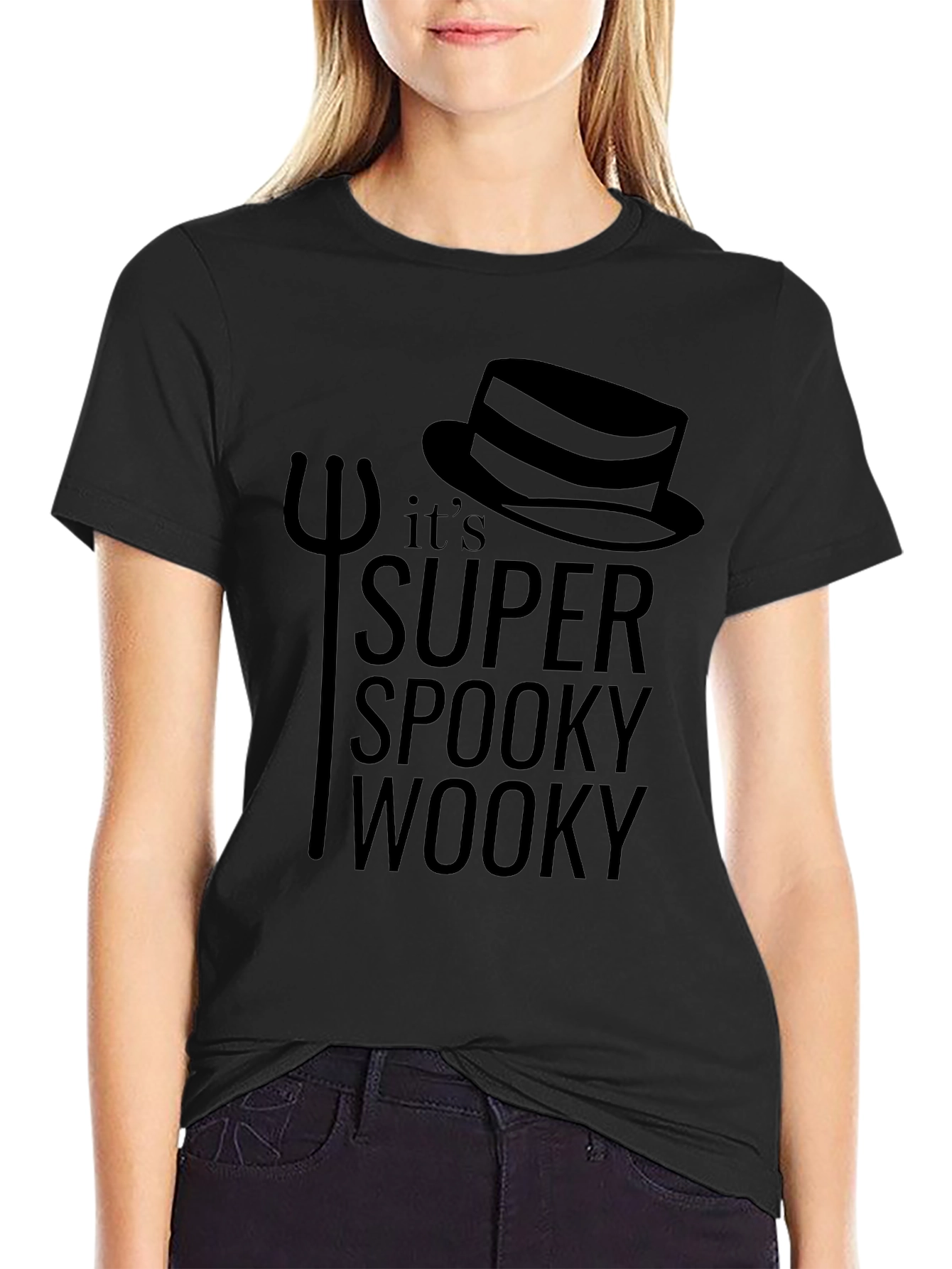 Super Spooky Wooky Black T-Shirt