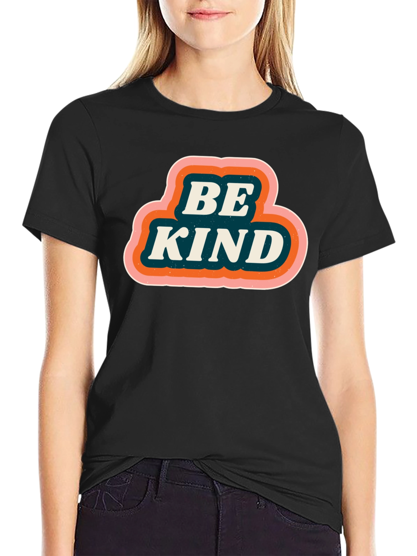 Be Kind Retro Graphic Tee - Black