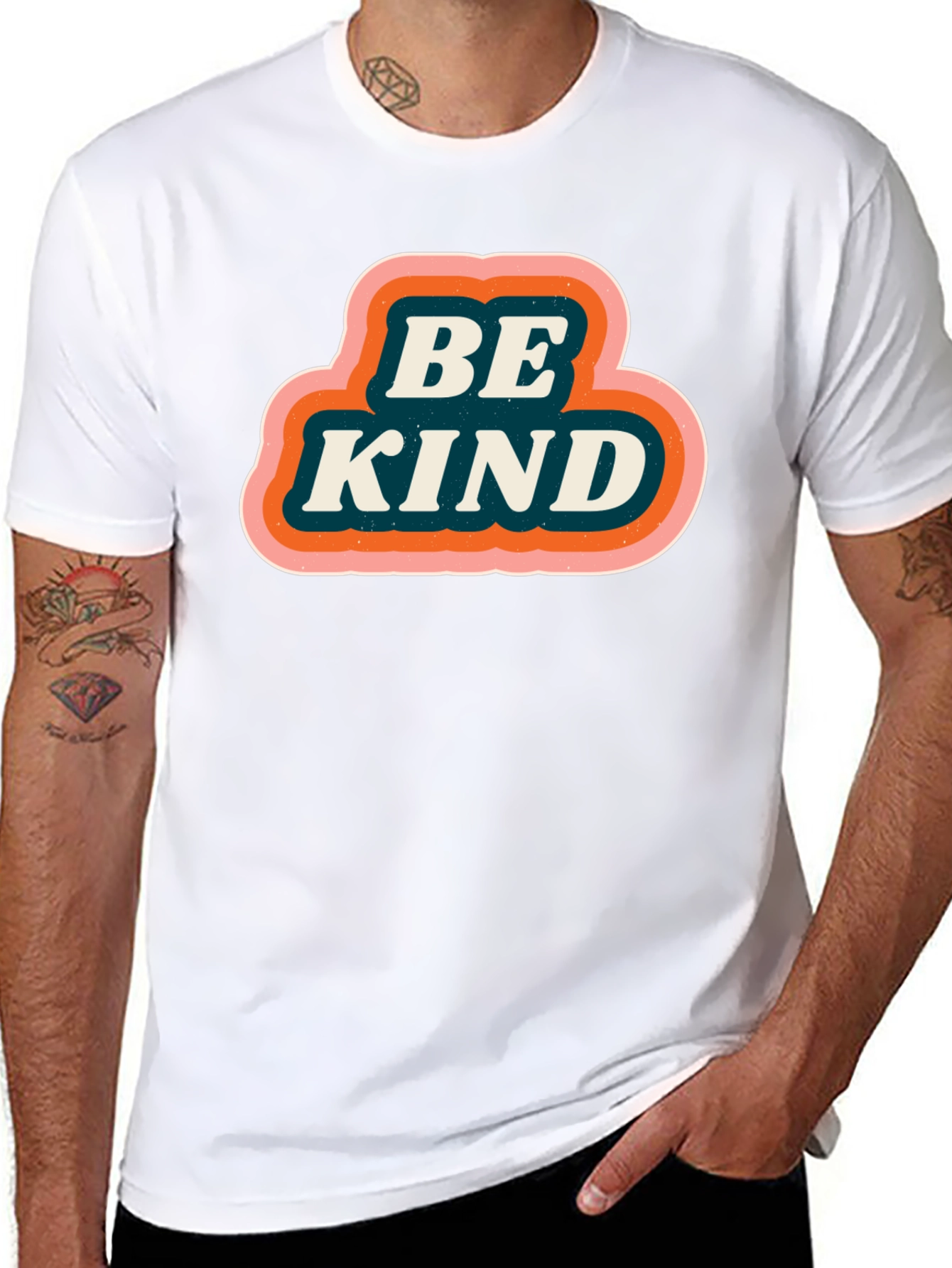 Be Kind Retro Graphic Tee - Black