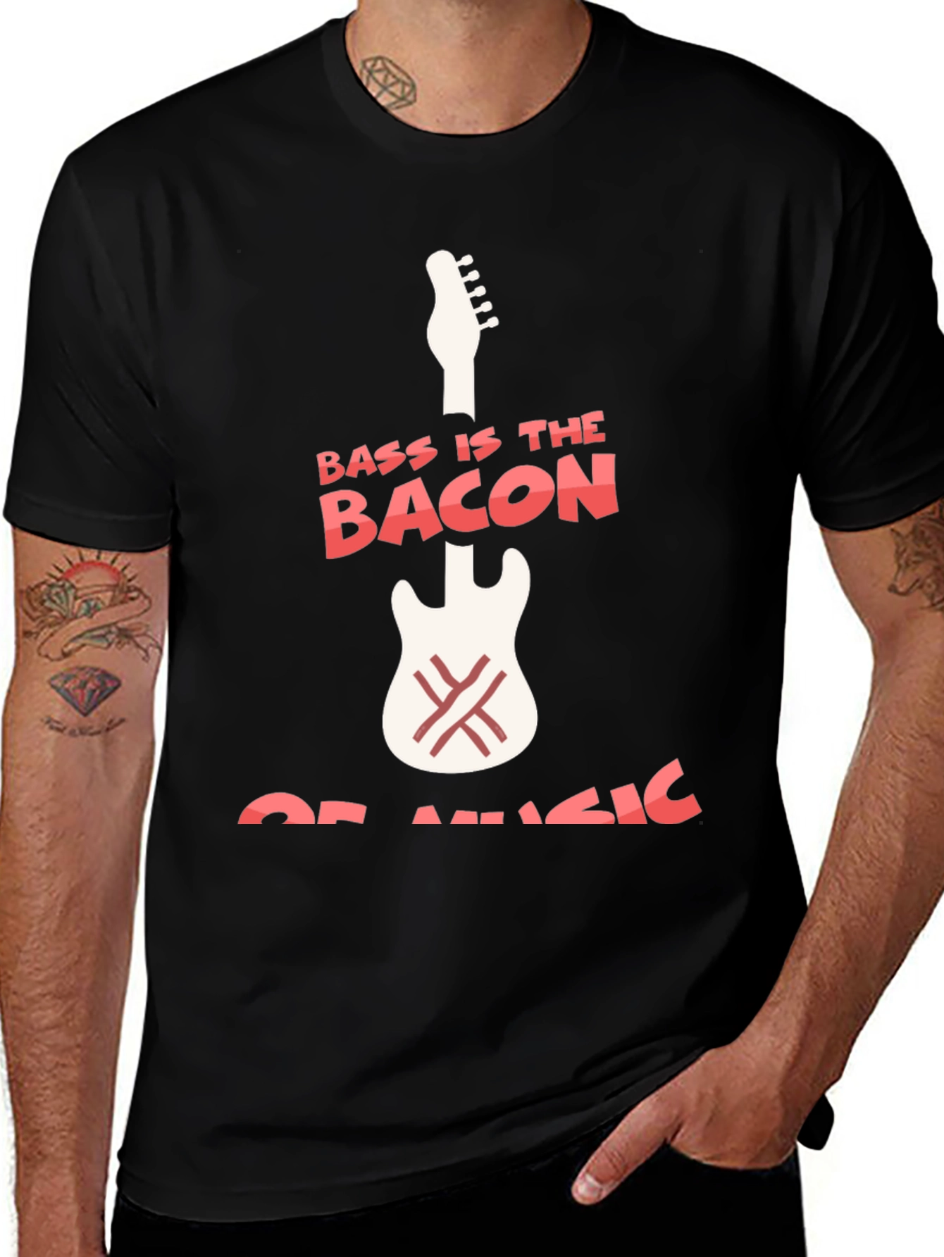 Bass Is The Bacon Of Music Graphic T-Shirt