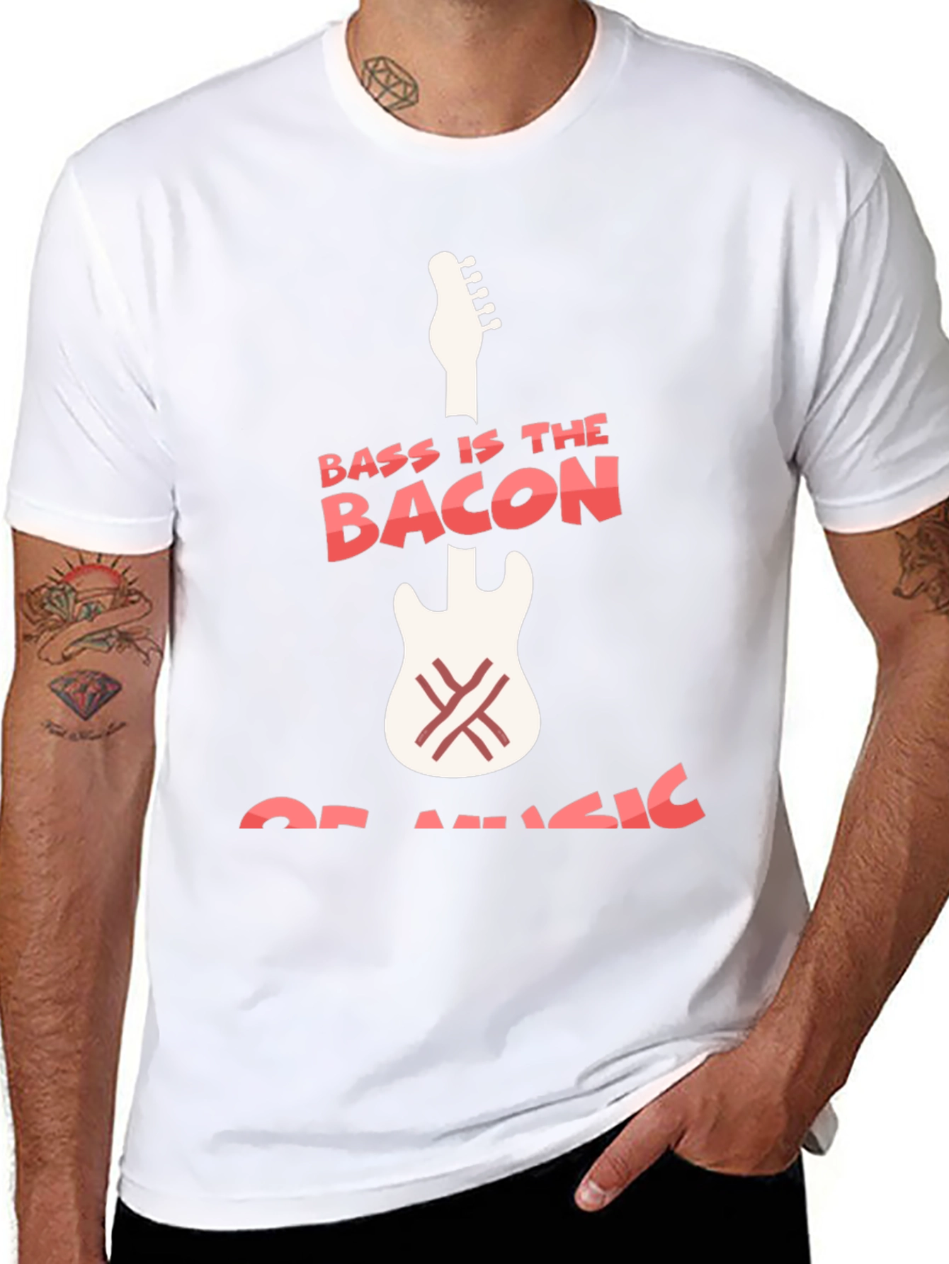 Bass Is The Bacon Of Music Graphic T-Shirt