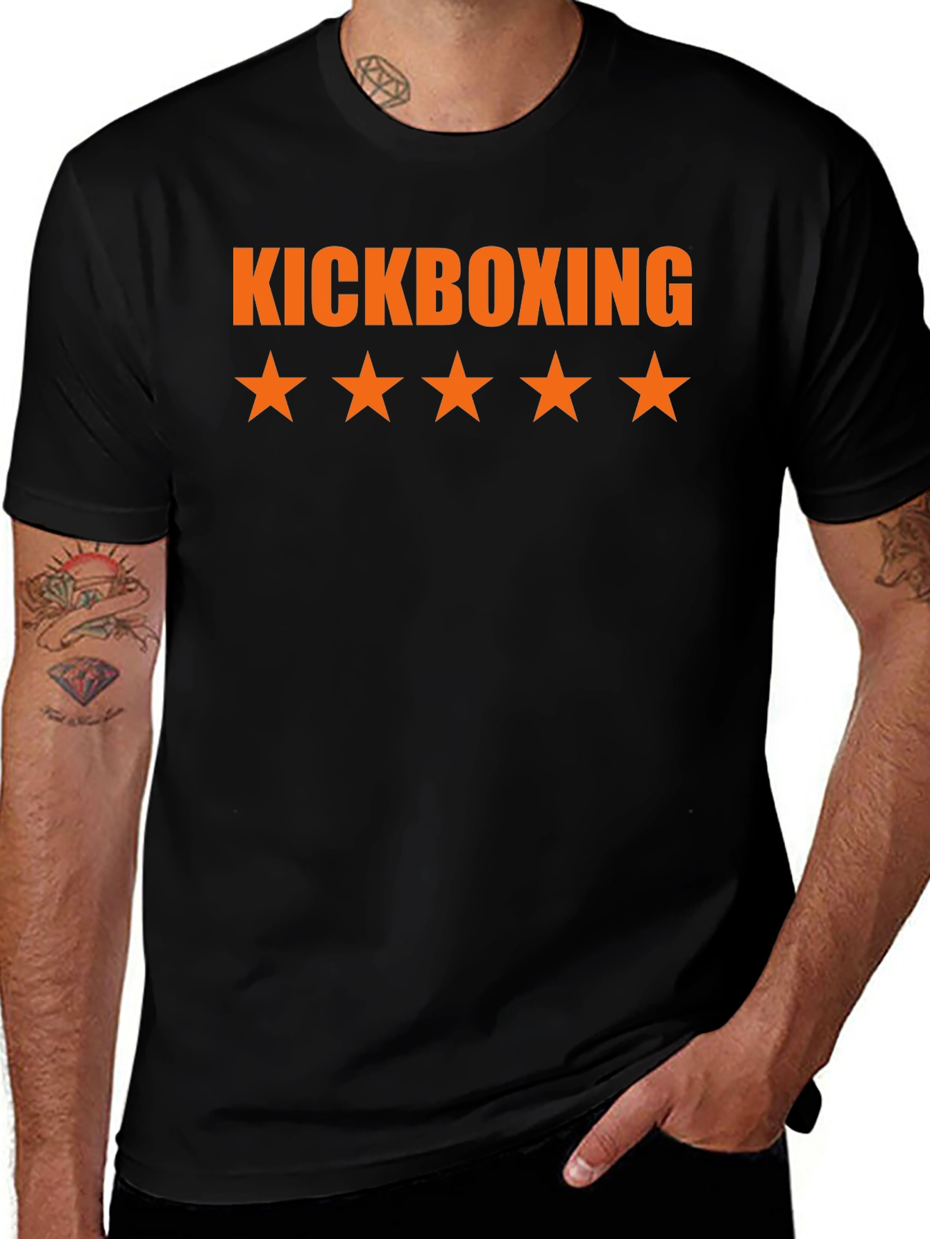 Kickboxing Star T-Shirt - Black Cotton Tee