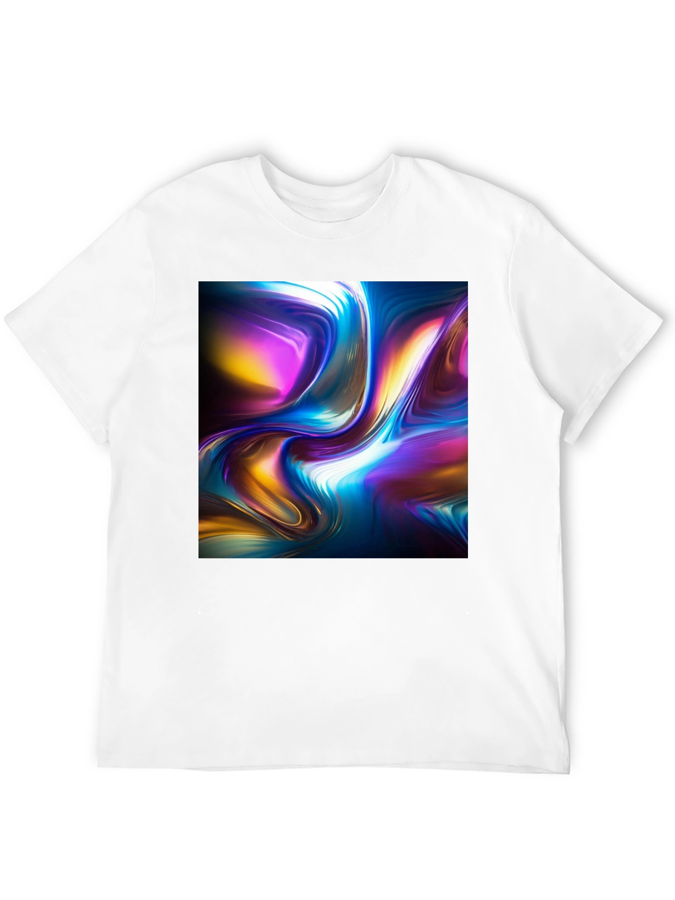 Abstract Flow Graphic Black T-Shirt