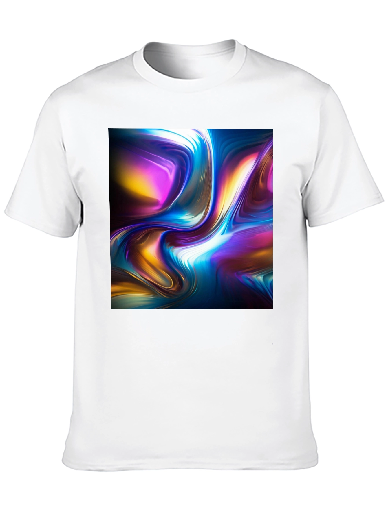 Abstract Flow Graphic Black T-Shirt