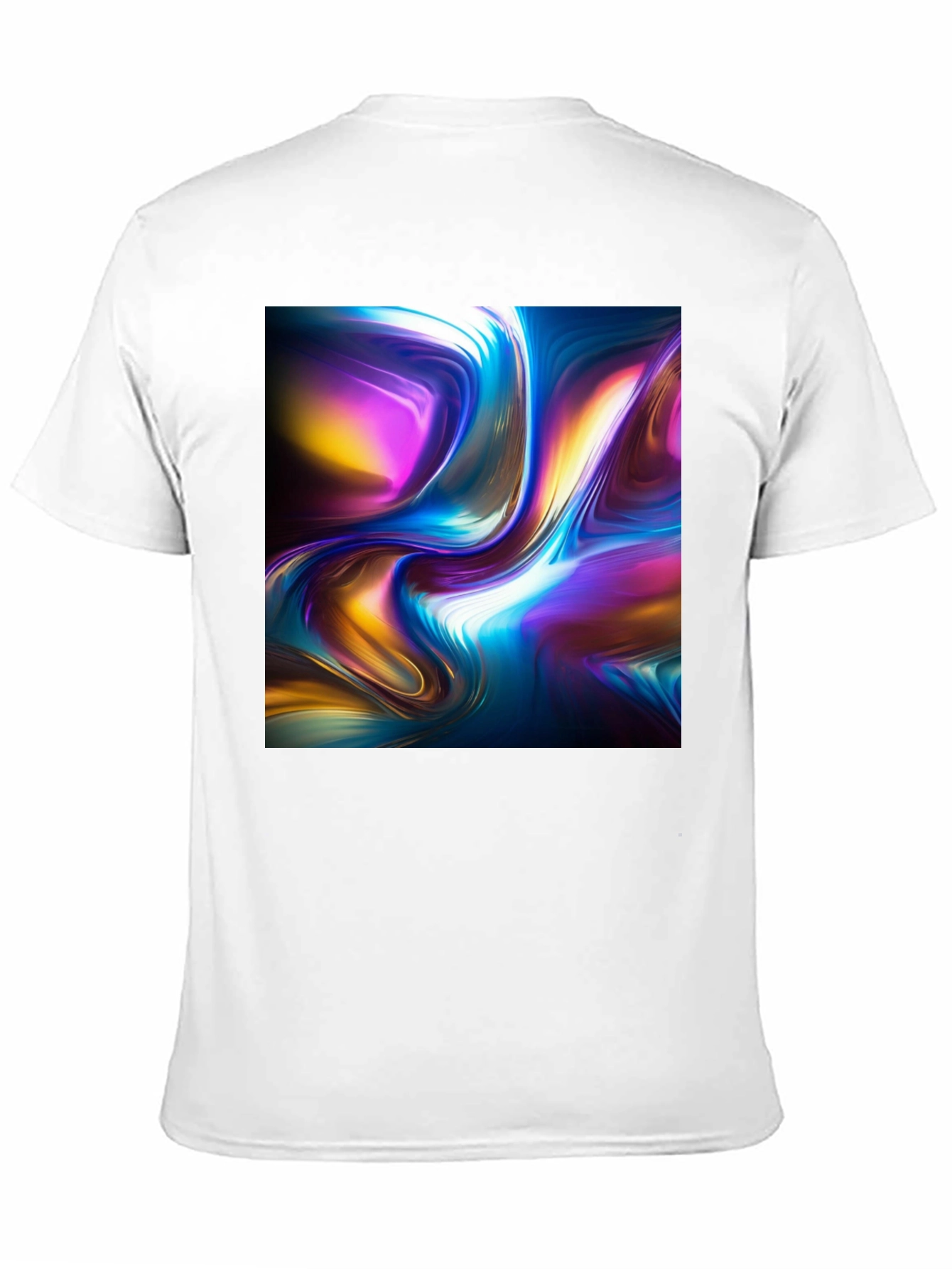 Abstract Flow Graphic Black T-Shirt