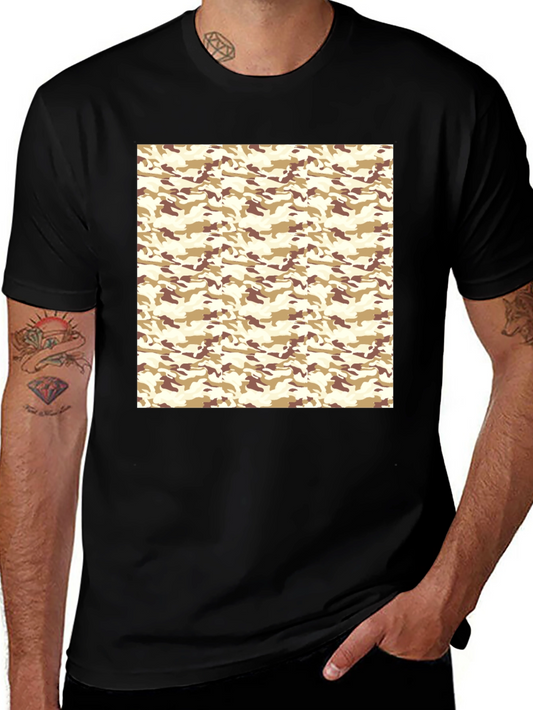 Camo Pattern Black T-Shirt