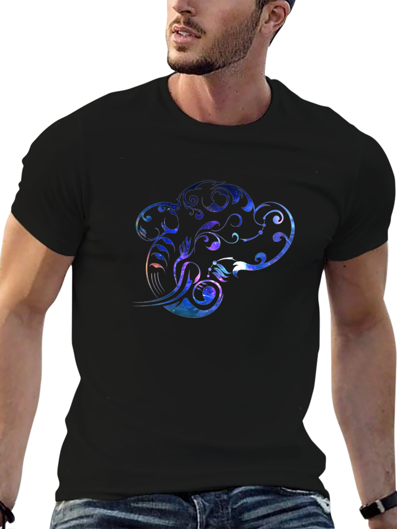 Cosmic Chef Hat Graphic Tee - Black