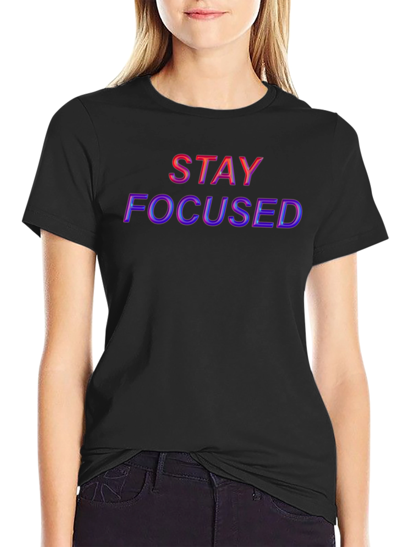 Stay Focused Graphic T-Shirt - Motivational Tee