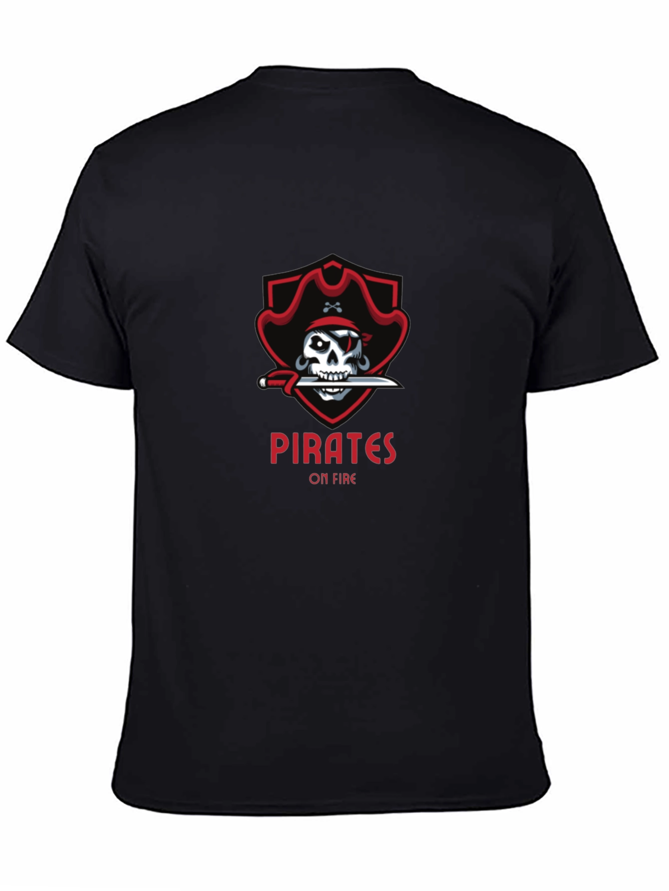 Pirates On Fire T-Shirt - Skull Graphic Tee
