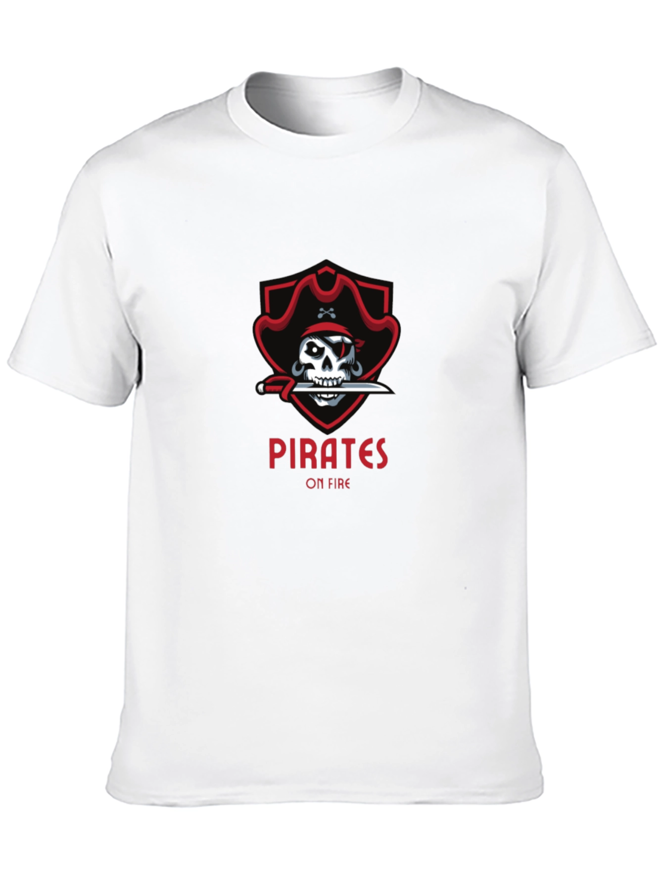 Pirates On Fire T-Shirt - Skull Graphic Tee