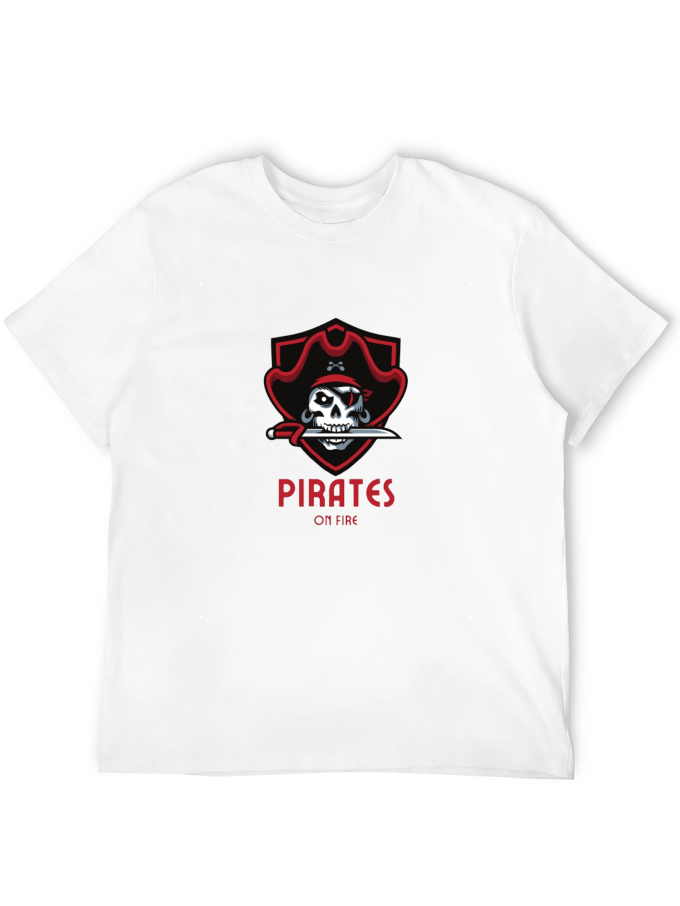 Pirates On Fire T-Shirt - Skull Graphic Tee