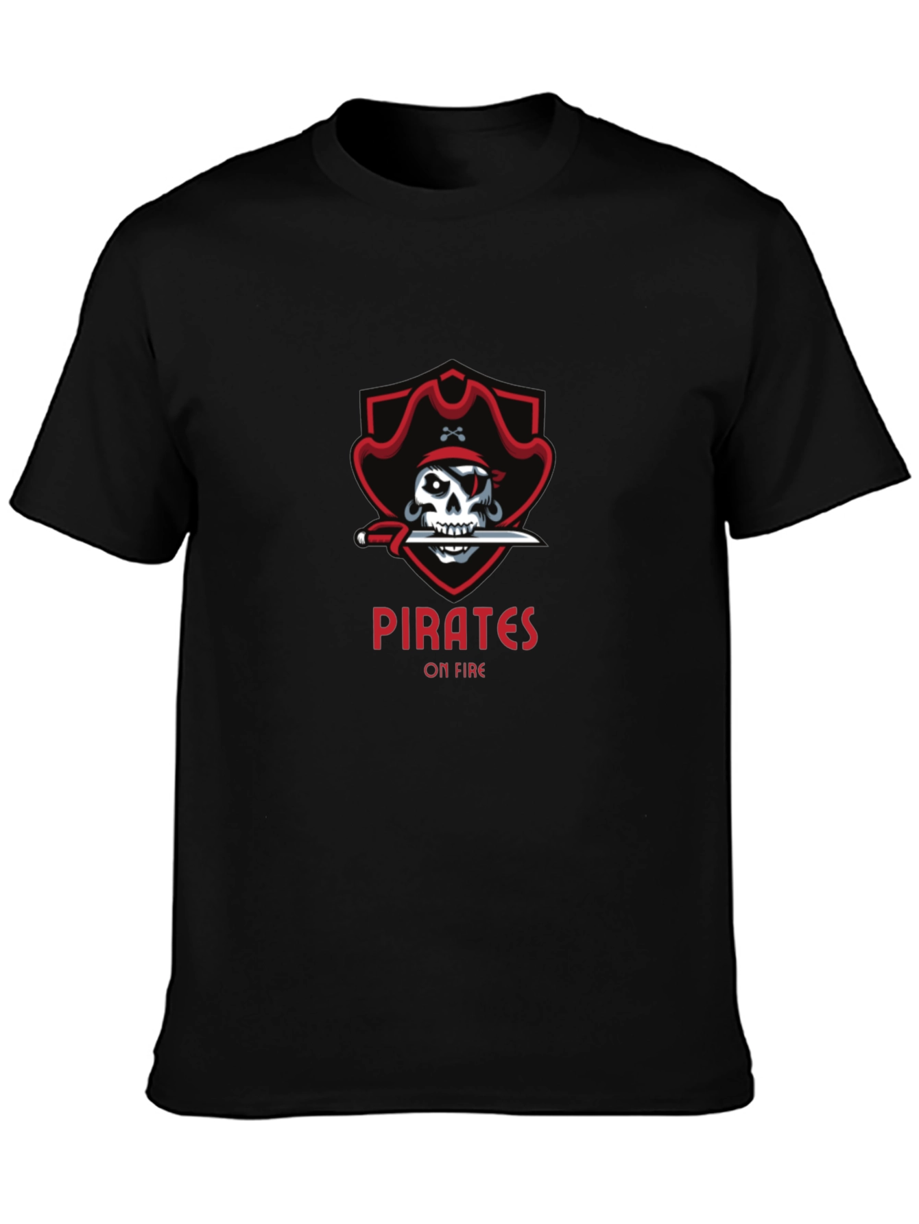 Pirates On Fire T-Shirt - Skull Graphic Tee