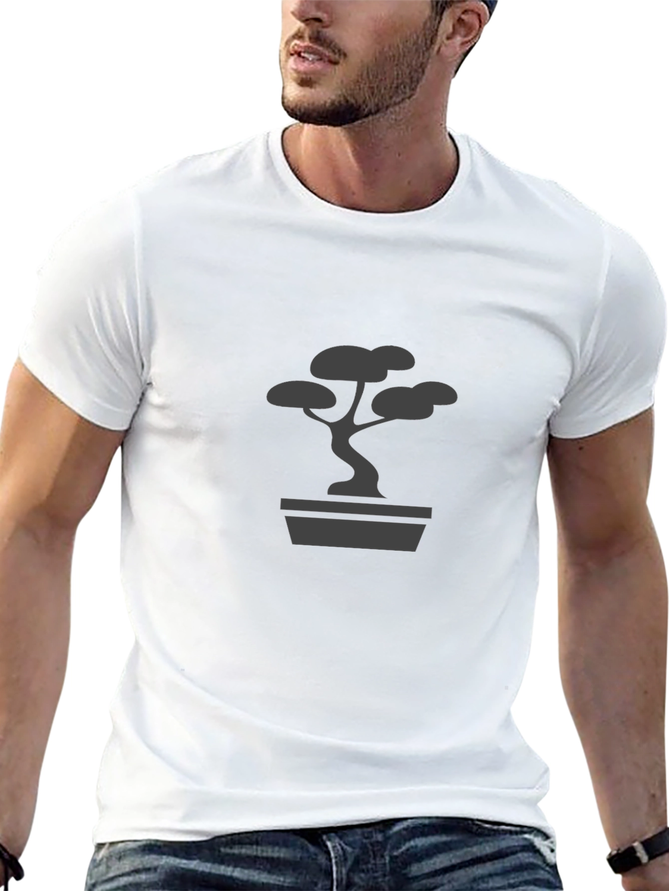 Bonsai Tree Graphic T-Shirt - Black