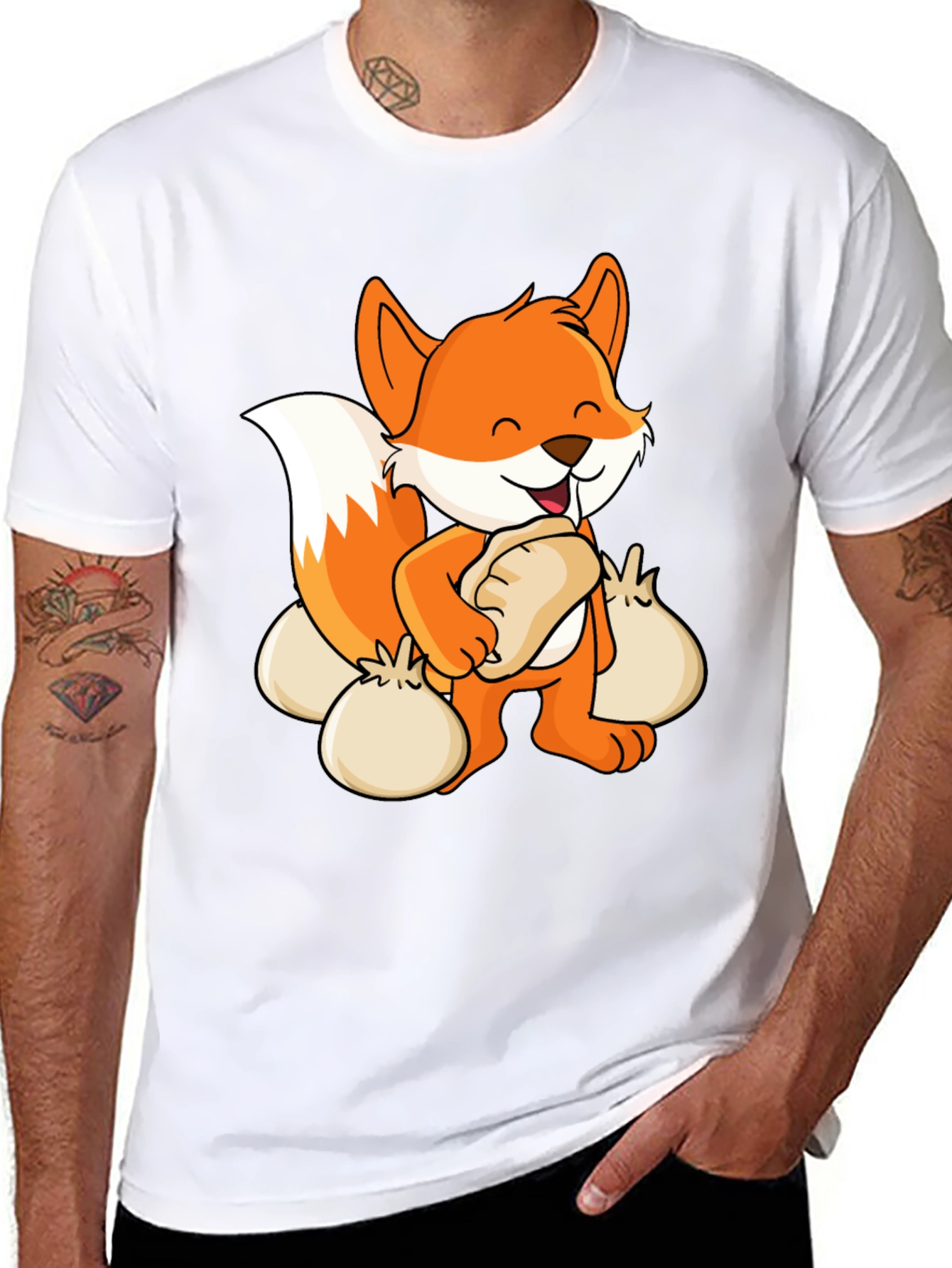 Cartoon Fox Dumpling Lover T-Shirt