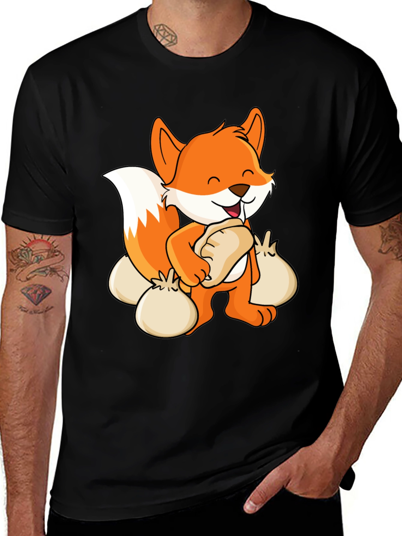 Cartoon Fox Dumpling Lover T-Shirt