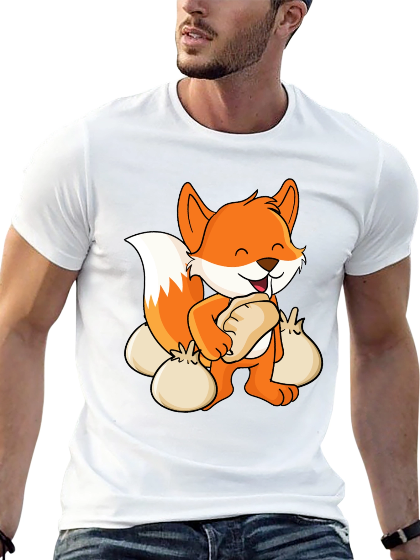 Cartoon Fox Dumpling Lover T-Shirt