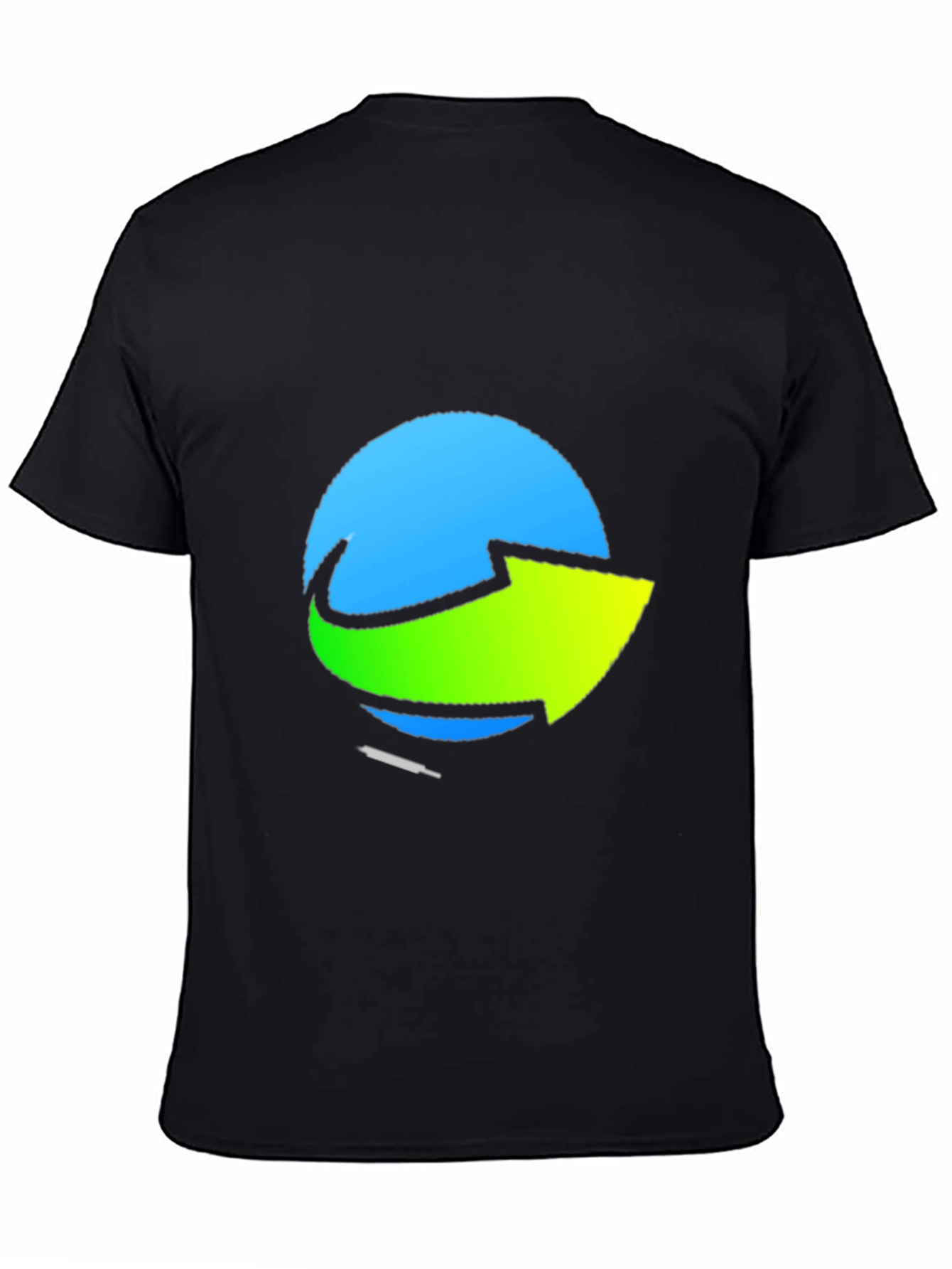 Stylish Graphic Tee - Blue & Green Arrow Design