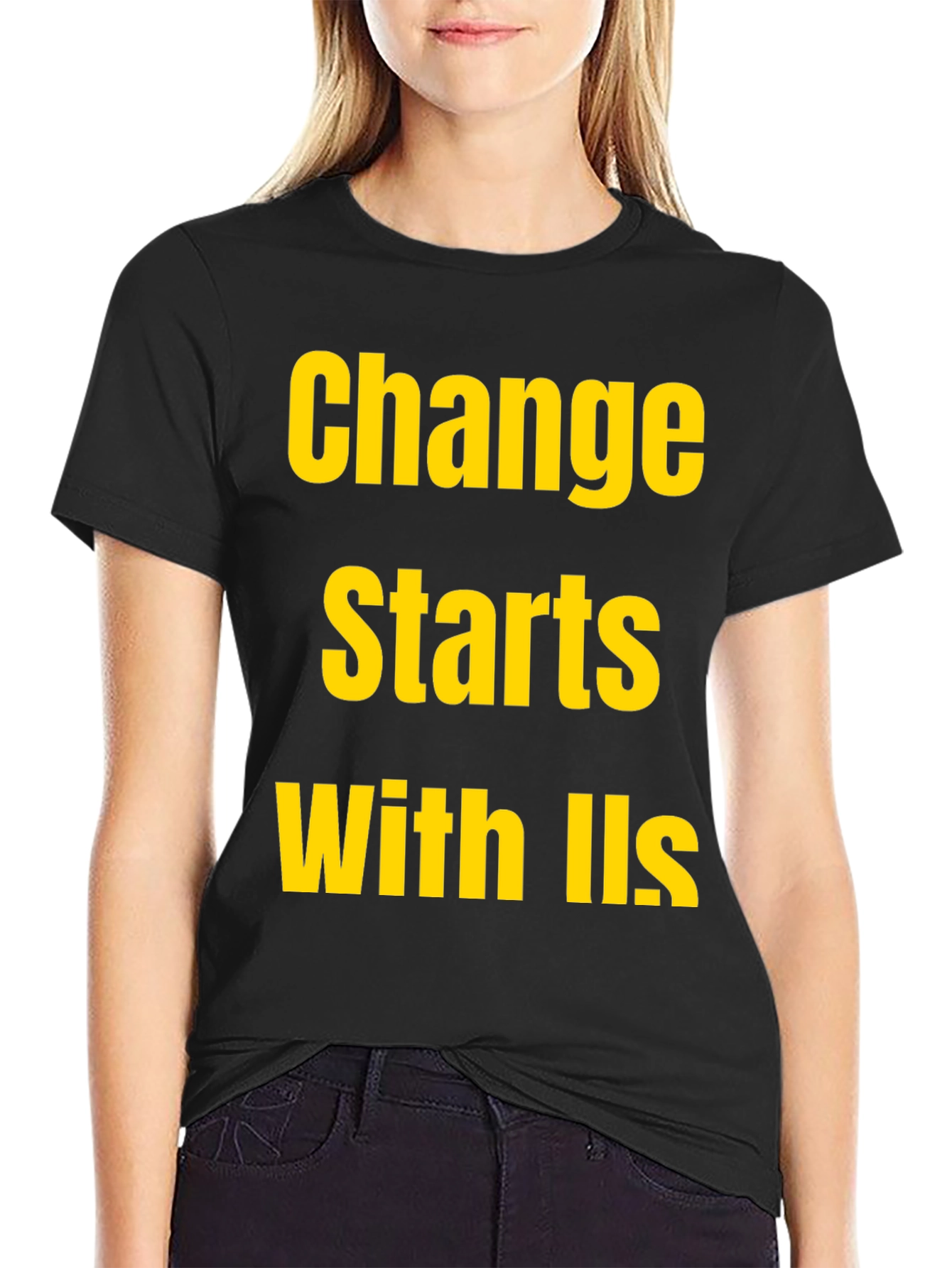 Change Starts With Us Black T-Shirt