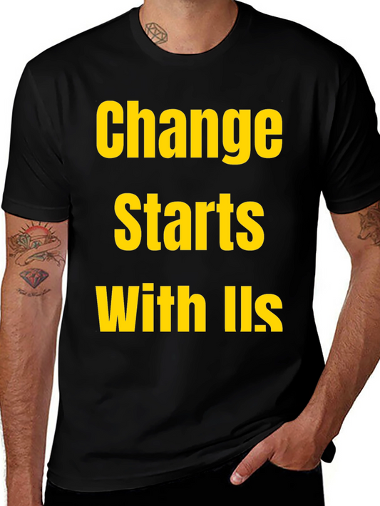 Change Starts With Us Black T-Shirt