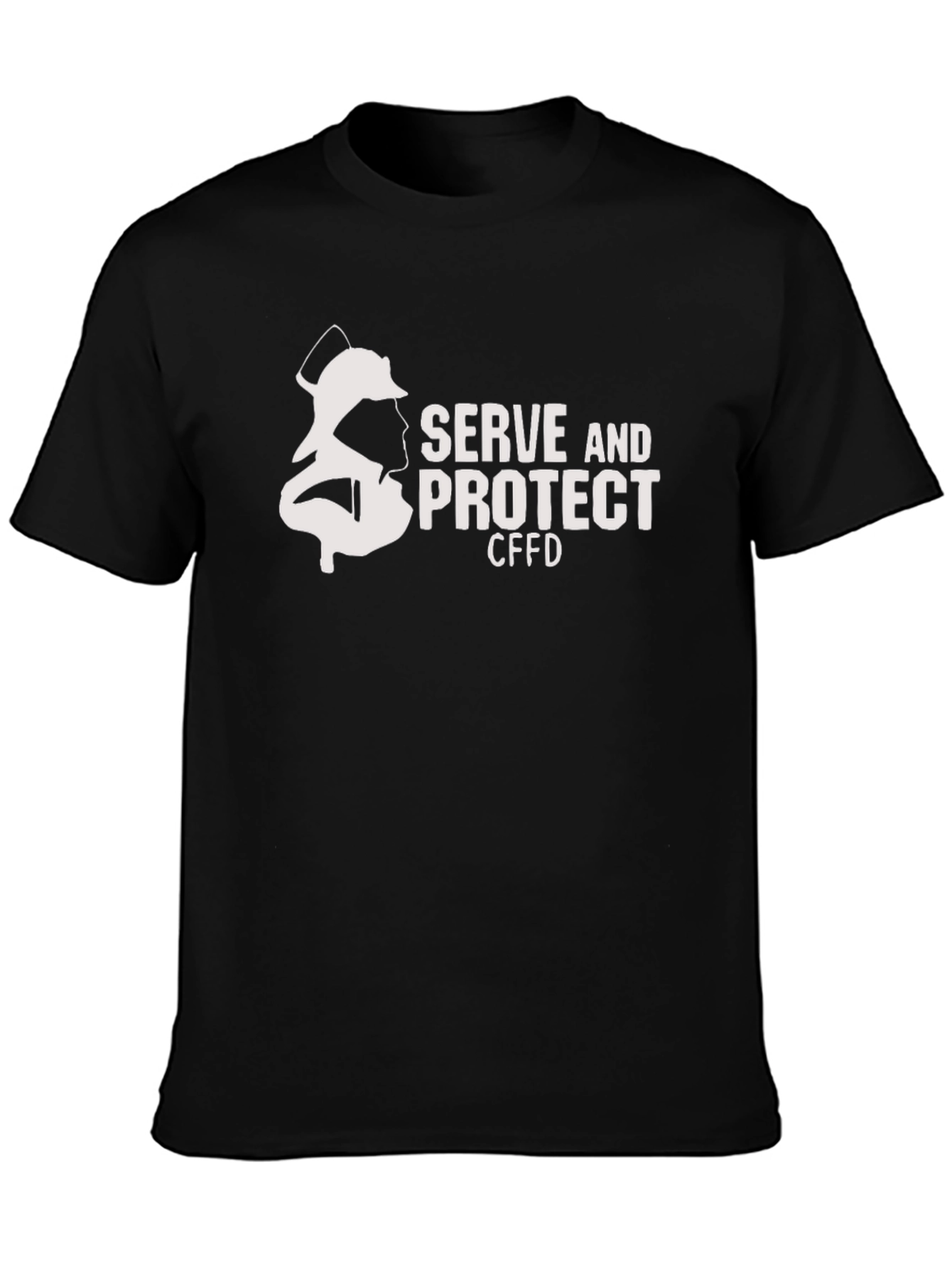 Firefighter Serve and Protect Black T-Shirt