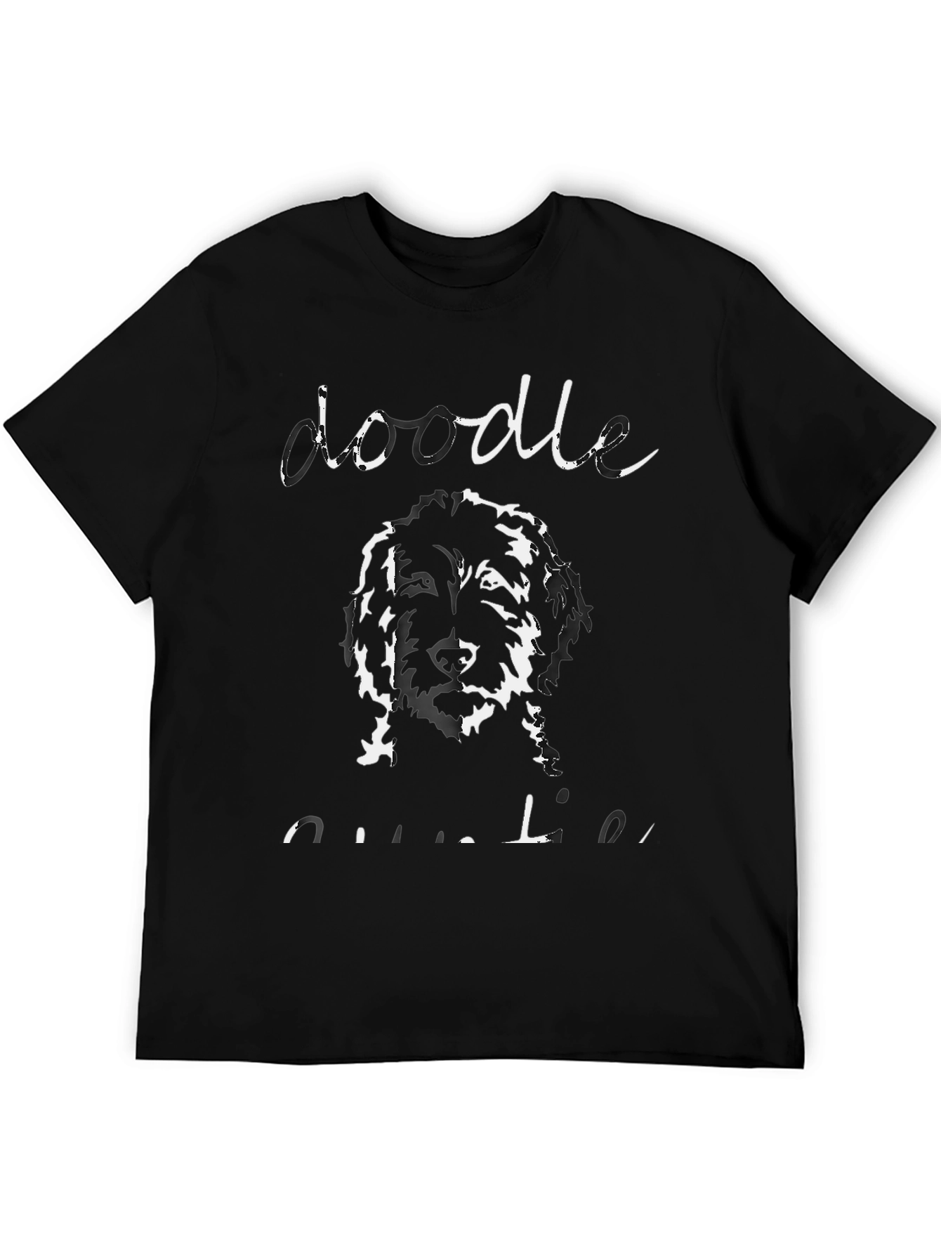 Doodle Outline T-Shirt - Unisex Black Tee