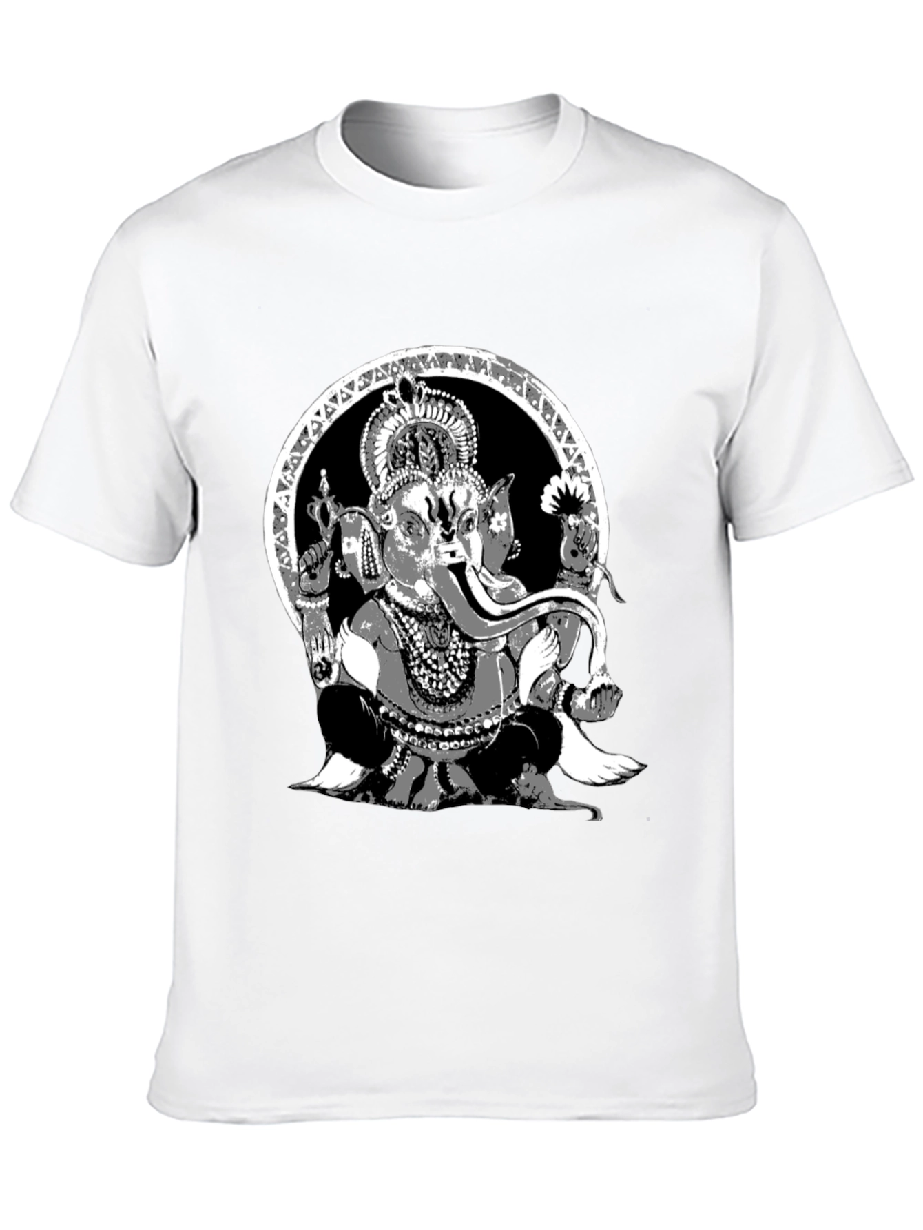 Ganesha Graphic Print Black T-Shirt
