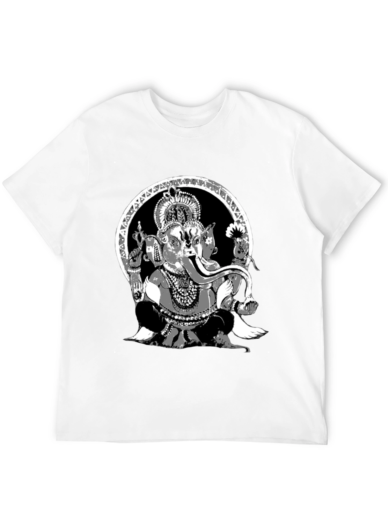 Ganesha Graphic Print Black T-Shirt