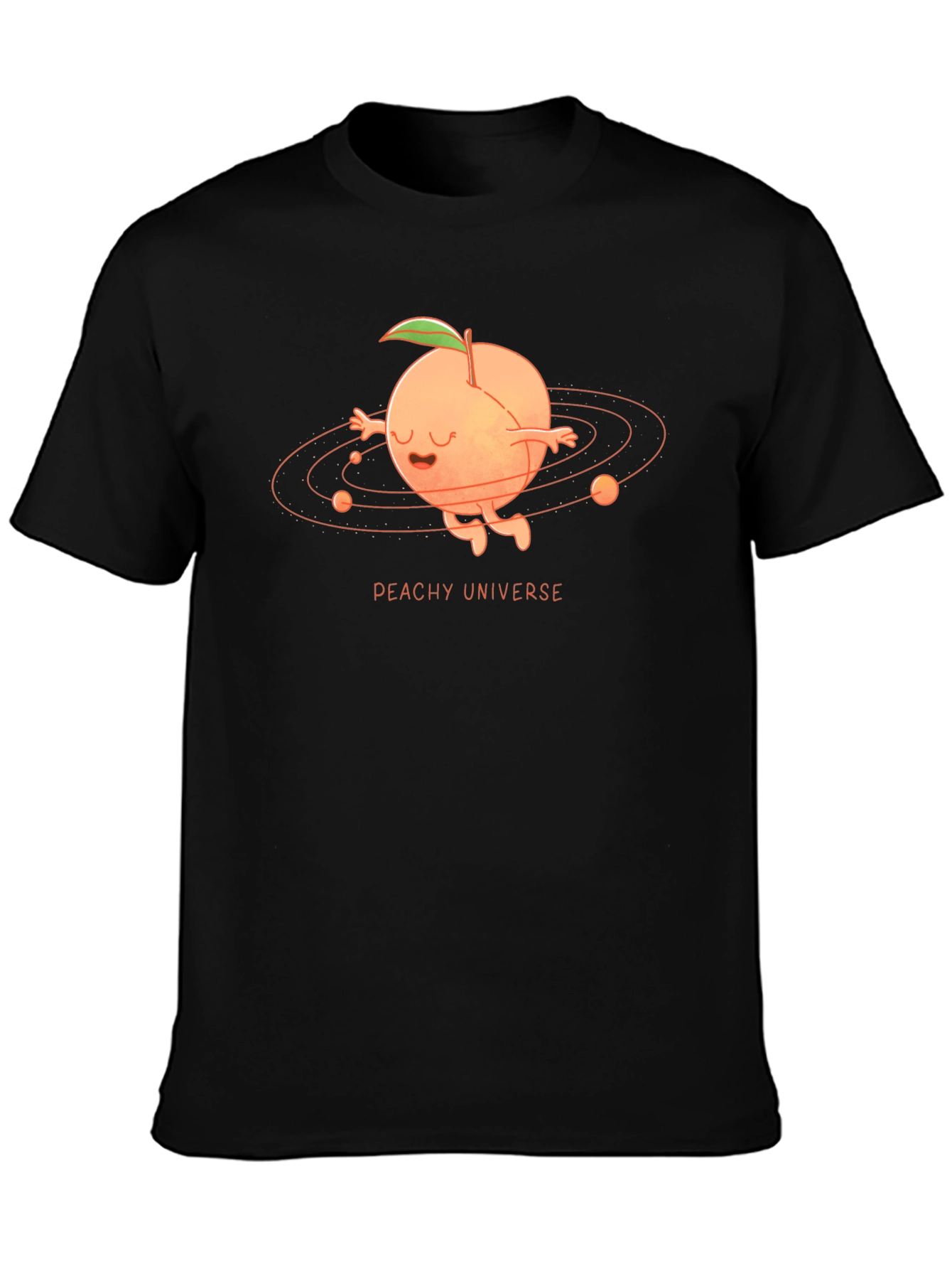 Peachy Universe Graphic Tee - Black