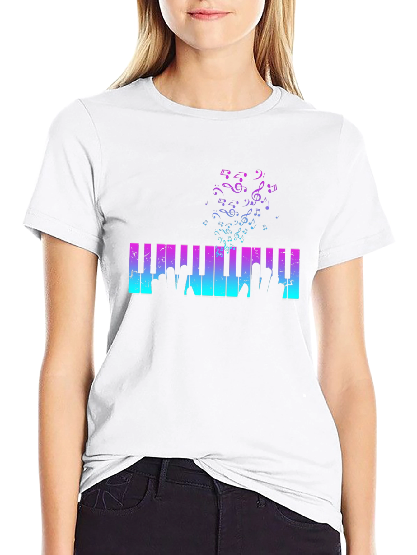 Musical Piano Keys Graphic Tee