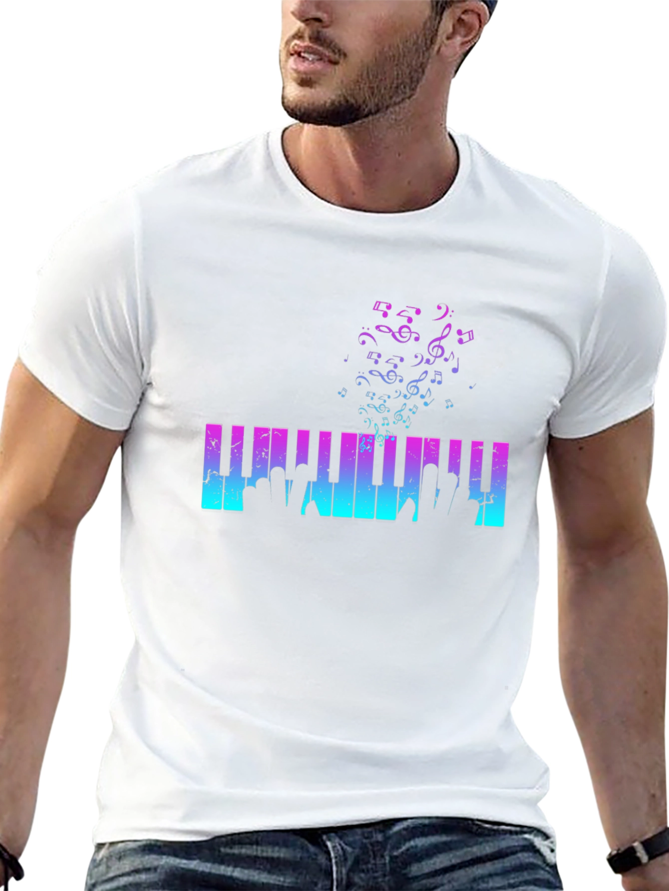 Musical Piano Keys Graphic Tee