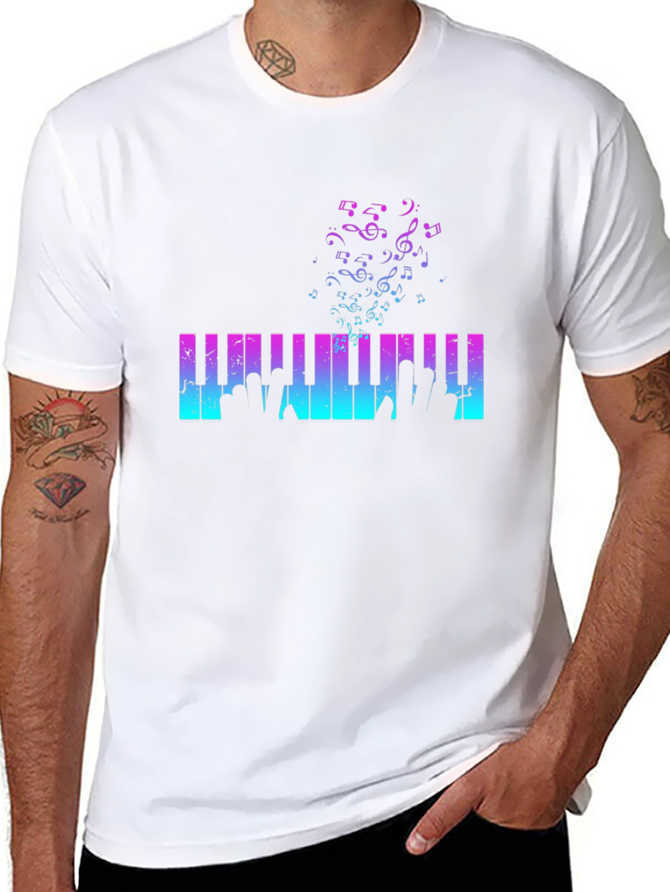 Musical Piano Keys Graphic Tee