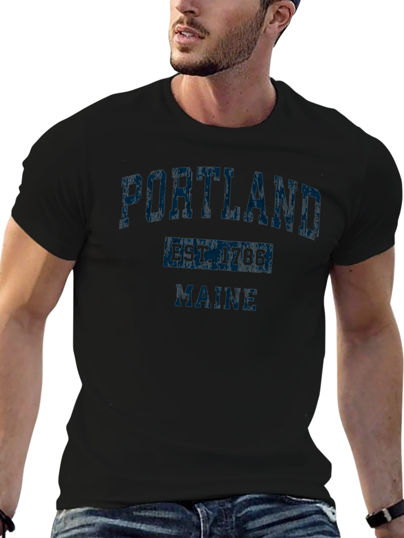 Portland Maine Est 1786 Graphic T-Shirt
