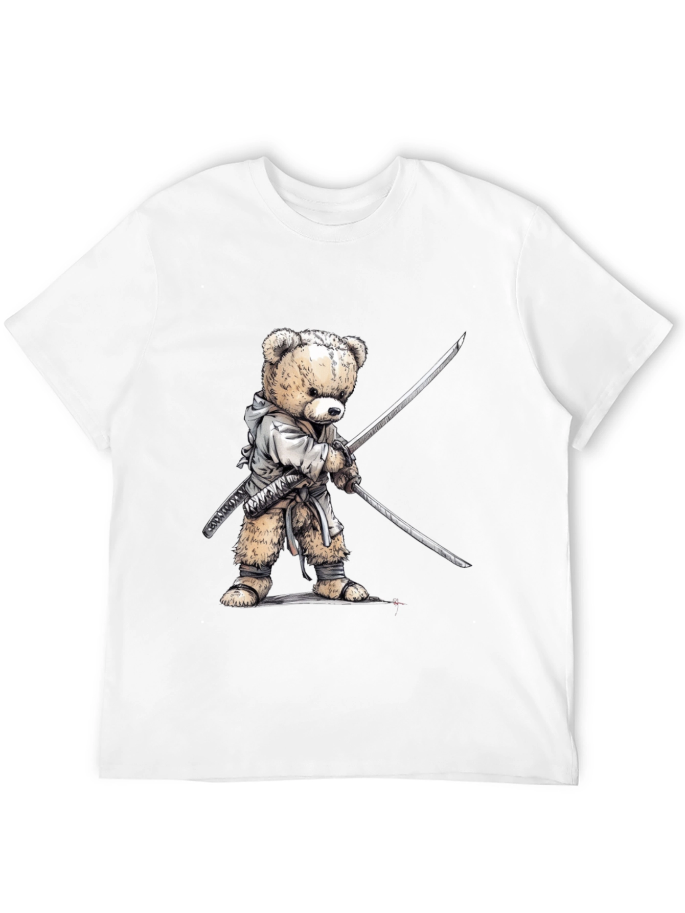 Samurai Bear T-Shirt - Soft Cotton Tee