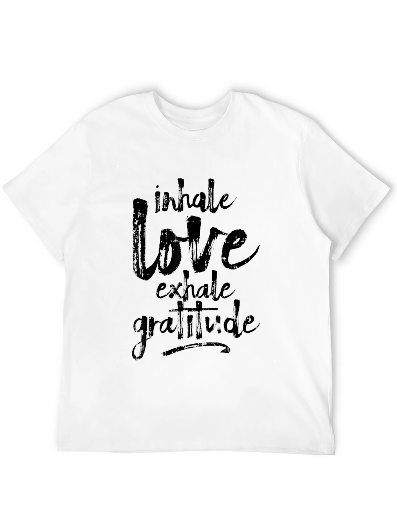 Inhale Love Graphic Black T-Shirt