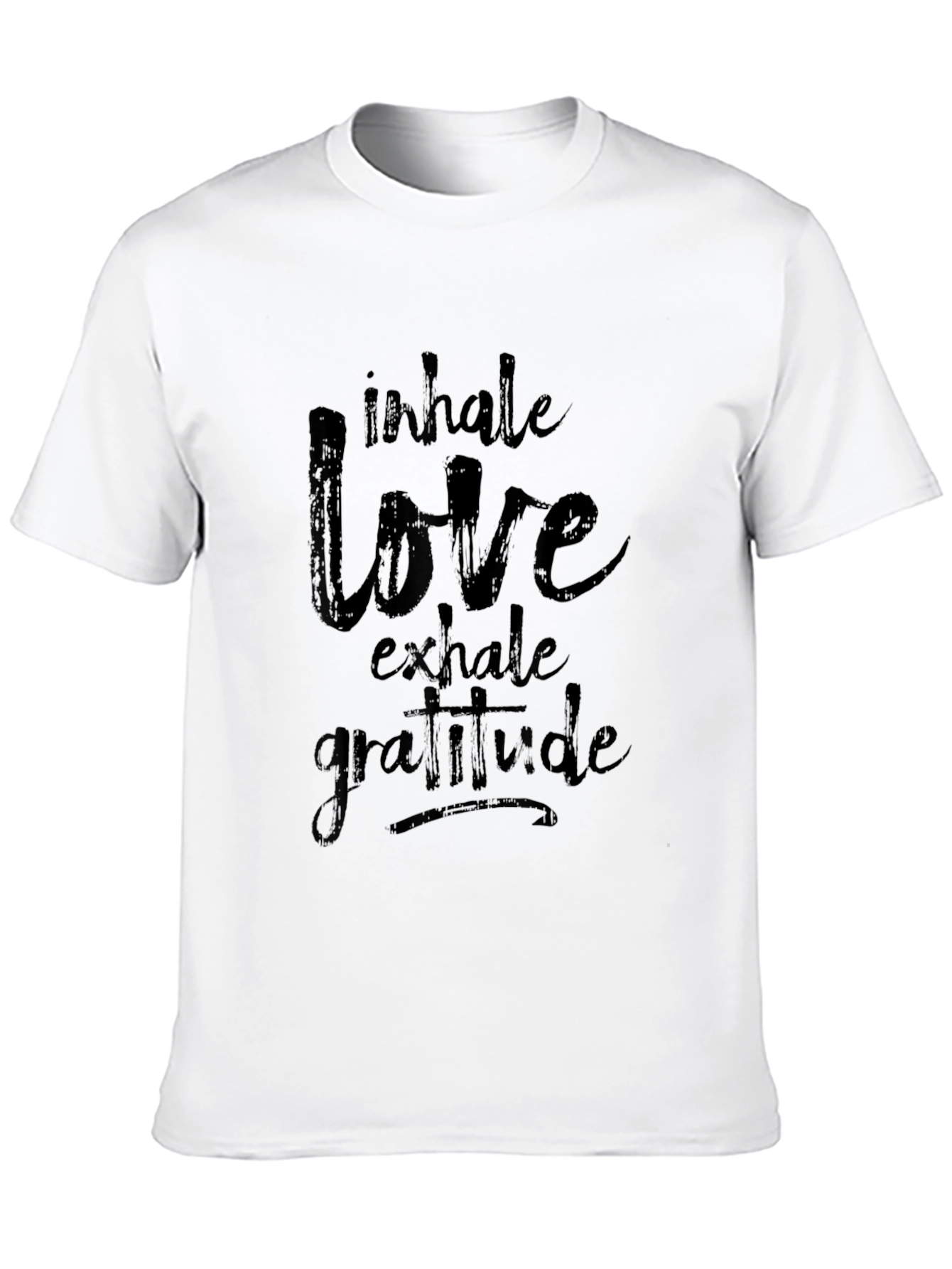 Inhale Love Graphic Black T-Shirt