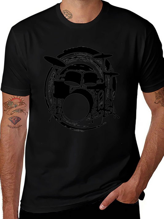 Black Drum Kit Graphic Tee